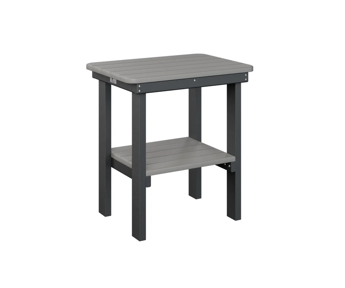 Rectangular End Table Dining Height by Berlin Gardens - Light Gray, Black Rectangular End Table Dining Height by Berlin Gardens - 191-RTET2115