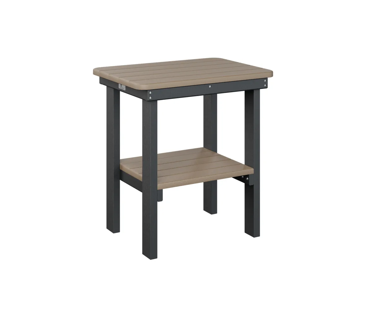 Rectangular End Table Dining Height by Berlin Gardens - Weatherwood, Black Rectangular End Table Dining Height by Berlin Gardens - 191-RTET2115