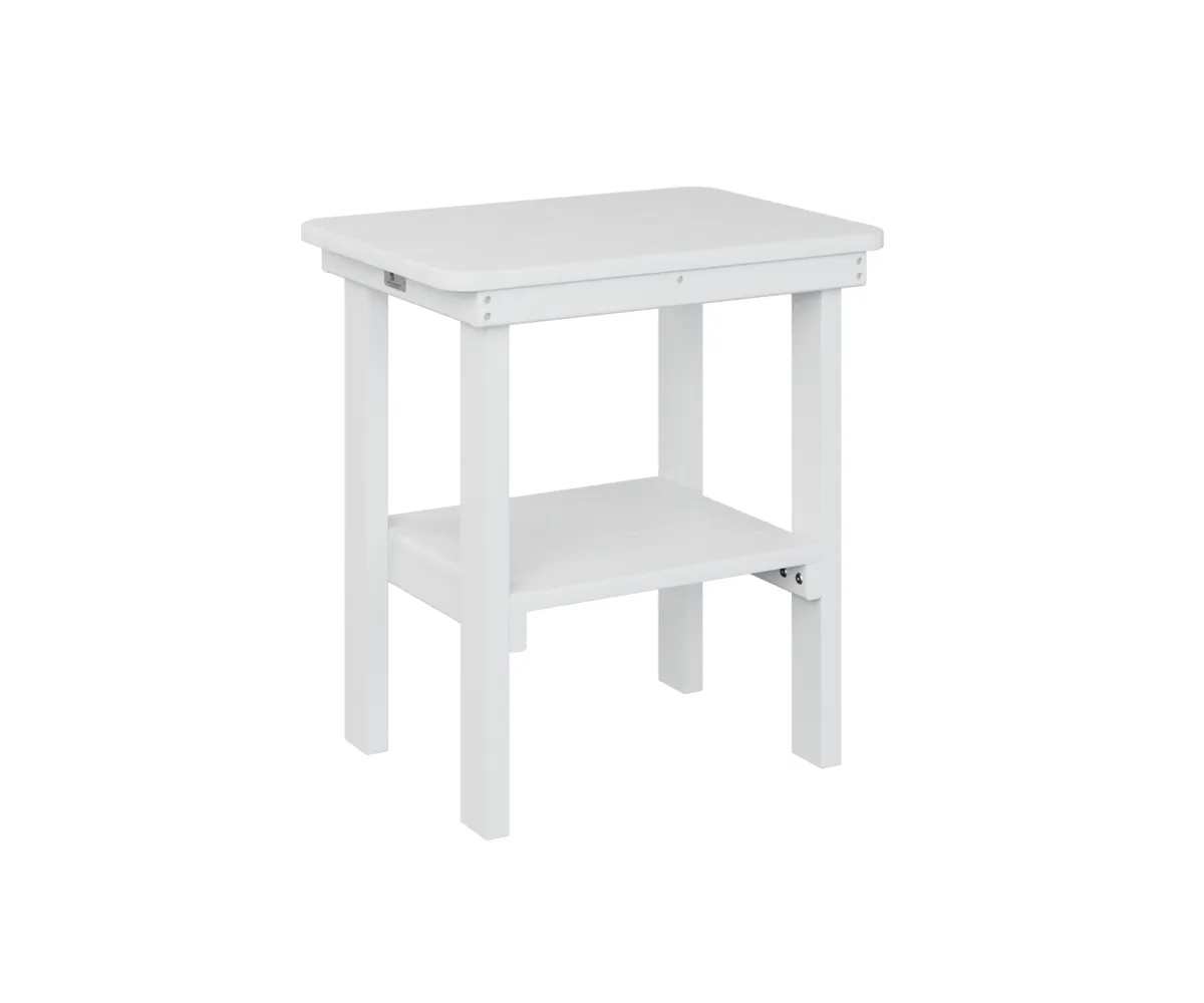 Rectangular End Table Dining Height by Berlin Gardens - White, White Rectangular End Table Dining Height by Berlin Gardens - 191-RTET2115