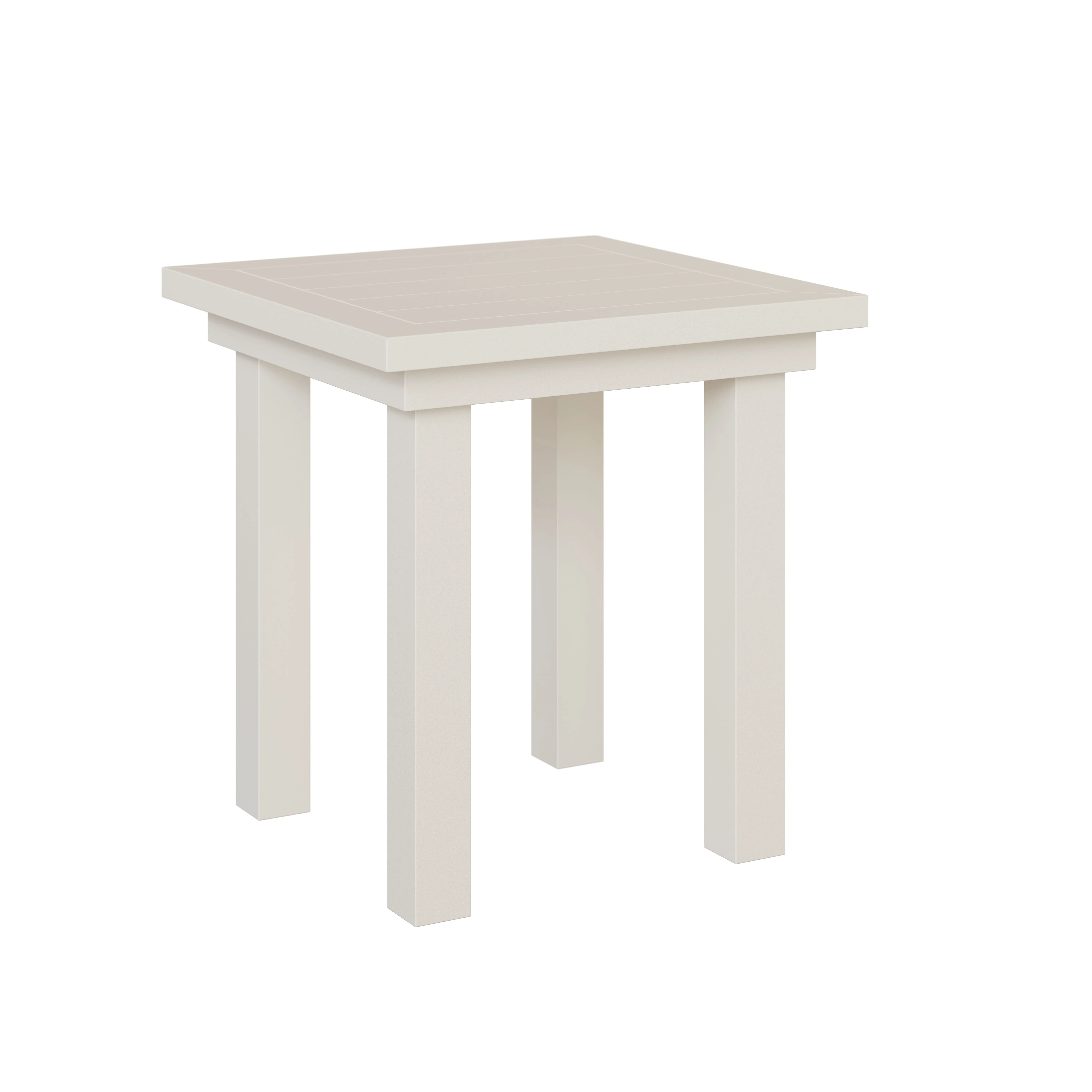 Vida Aluminum End Table by Berlin Gardens - White Vida Aluminum End Table by Berlin Gardens - 191-VAET1819