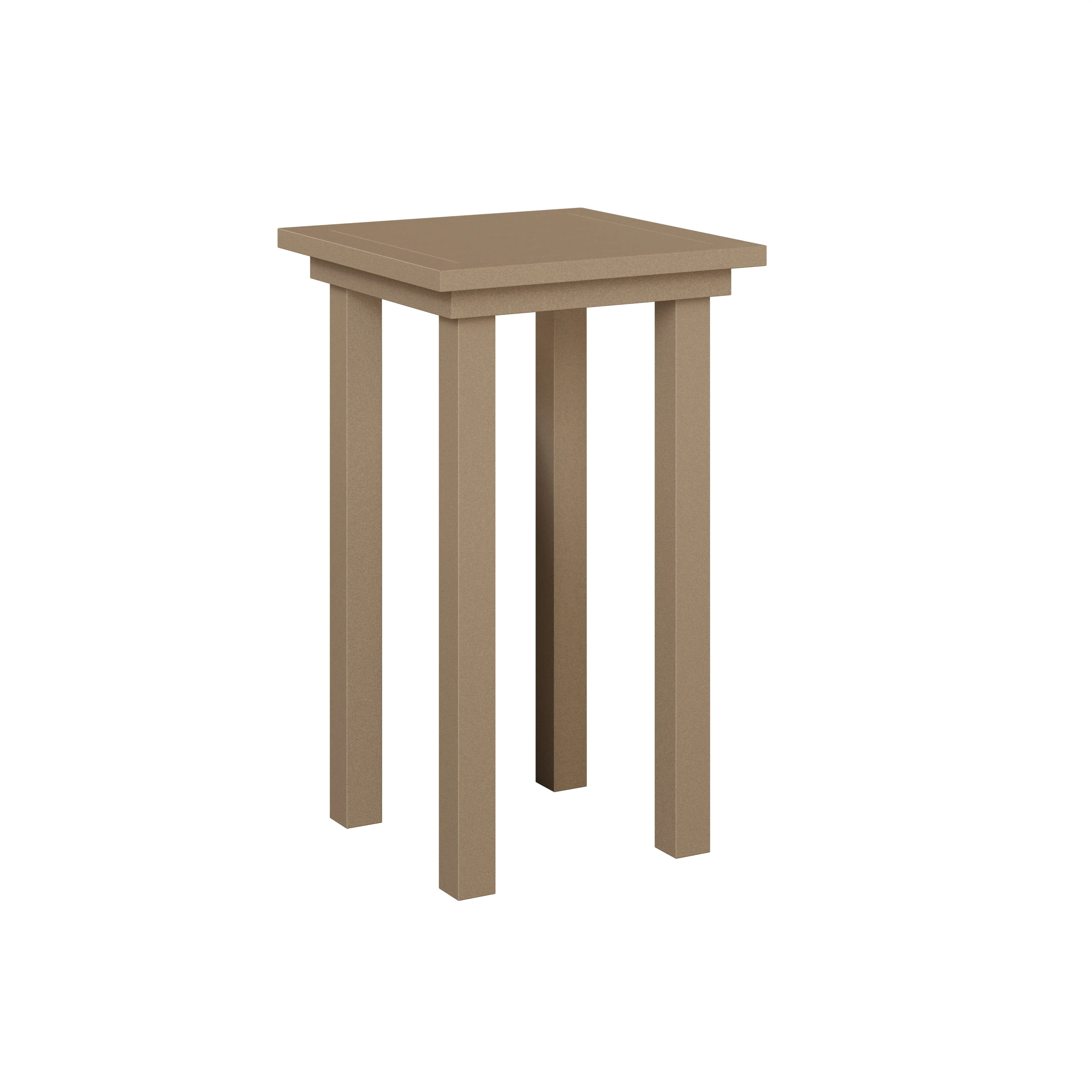 Vida Aluminum End Table Bar Height by Berlin Gardens - Oak Wood Vein Vida Aluminum End Table Bar Height by Berlin Gardens - 191-VAET1830