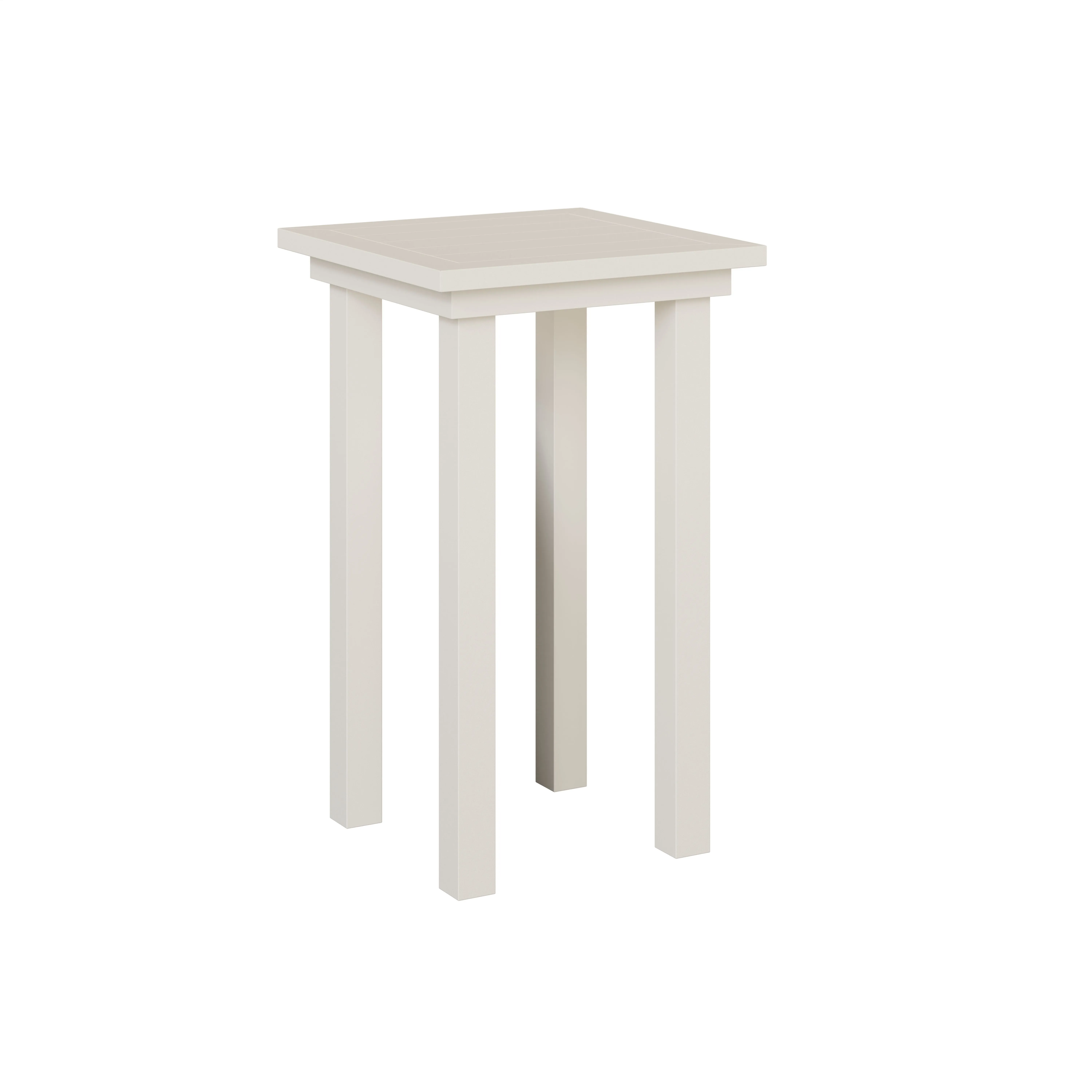 Vida Aluminum End Table Bar Height by Berlin Gardens - White Vida Aluminum End Table Bar Height by Berlin Gardens - 191-VAET1830