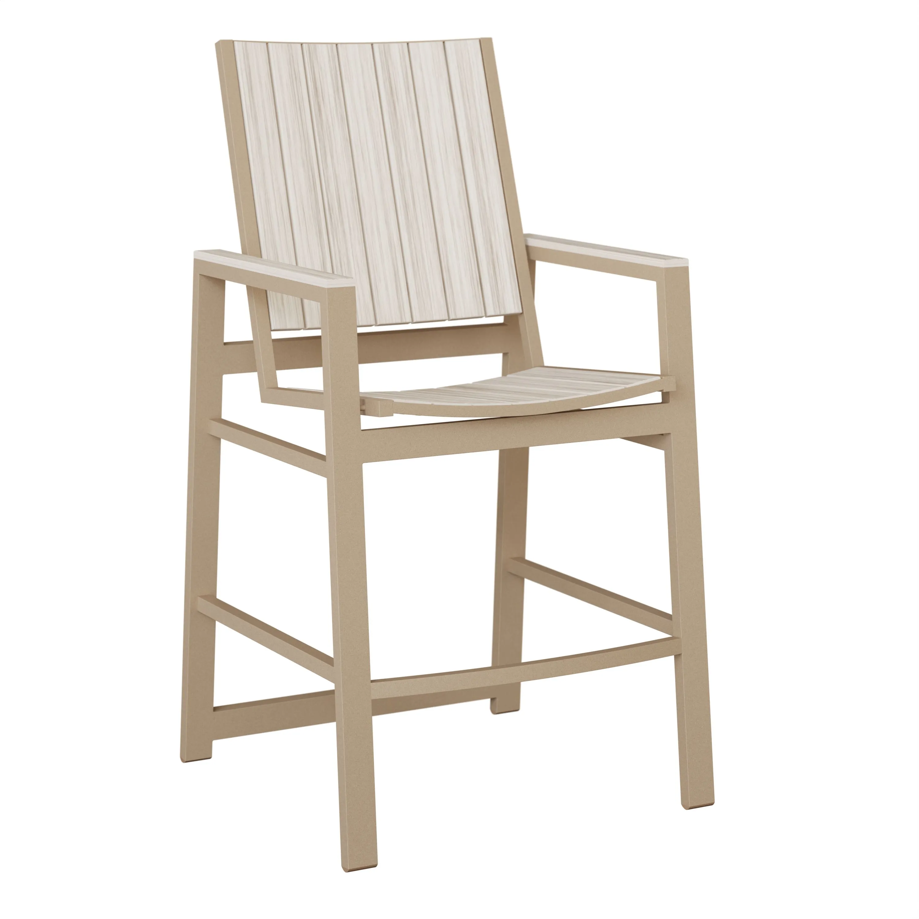 Vida Aluminum+Poly Bar Chair by Berlin Gardens - Sahara Speckle, Seashell Vida Aluminum+Poly Bar Chair by Berlin Gardens - 191-VBP