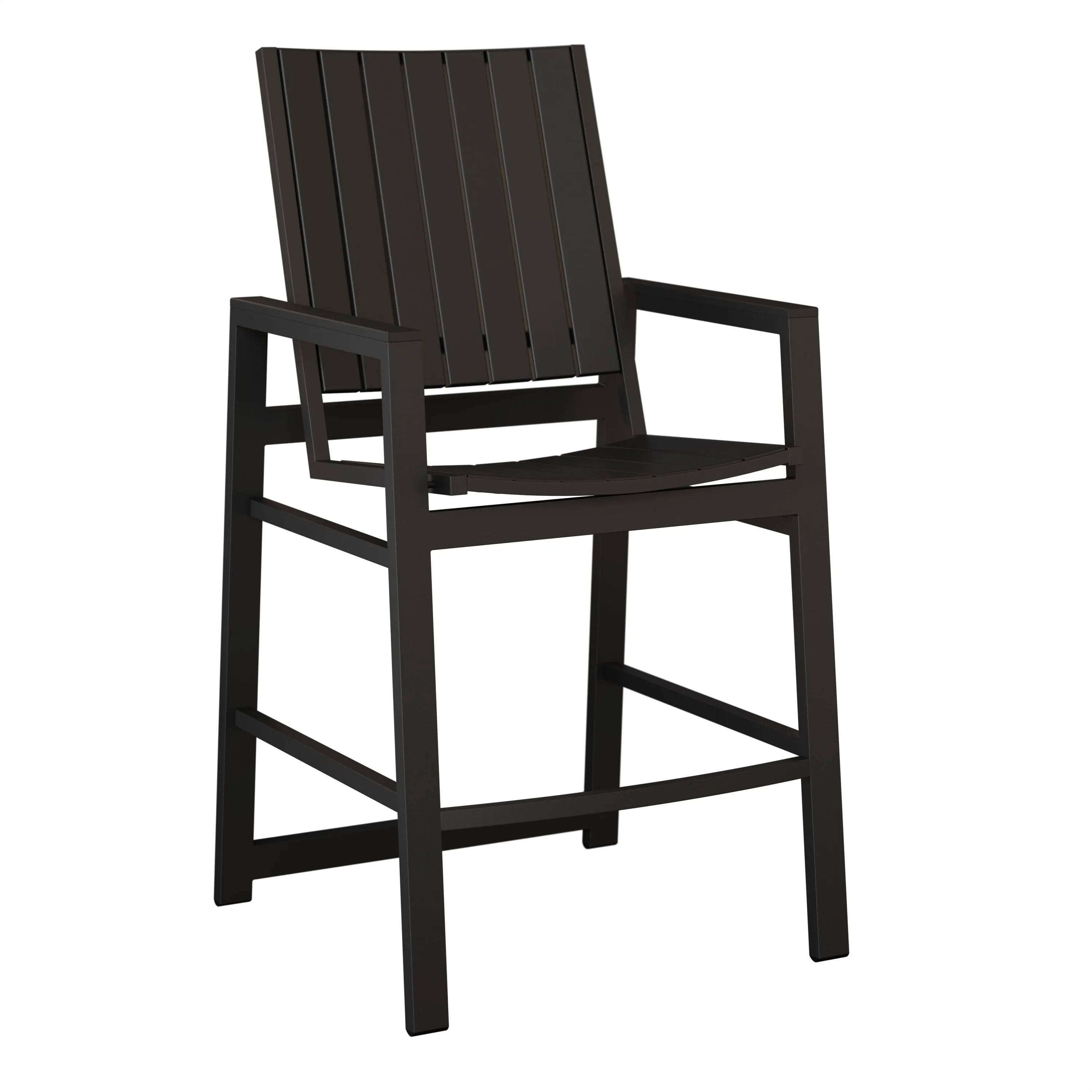 Vida Aluminum+Poly Bar Chair by Berlin Gardens - Black, Black Vida Aluminum+Poly Bar Chair by Berlin Gardens - 191-VBP