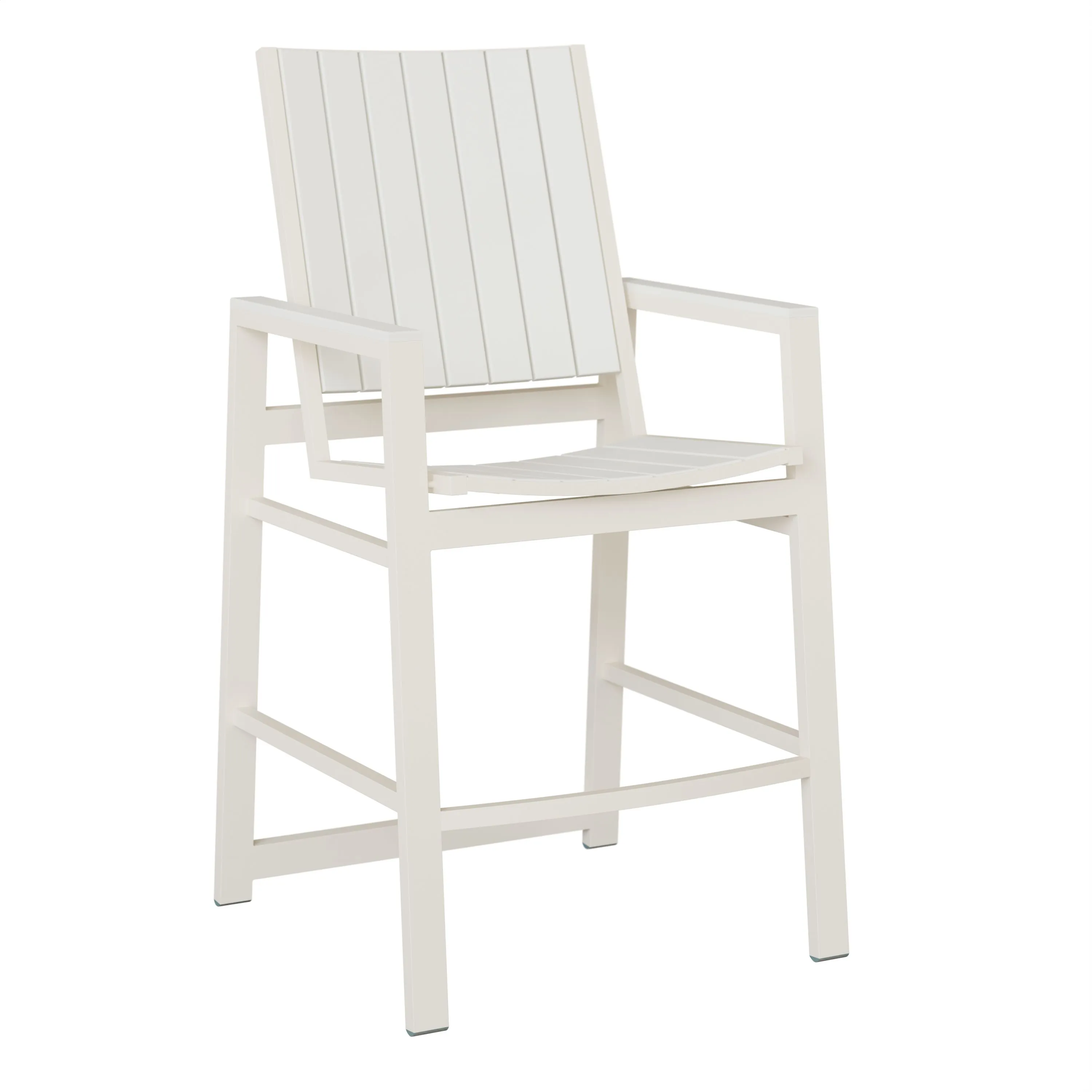 Vida Aluminum+Poly Bar Chair by Berlin Gardens - White, White Vida Aluminum+Poly Bar Chair by Berlin Gardens - 191-VBP