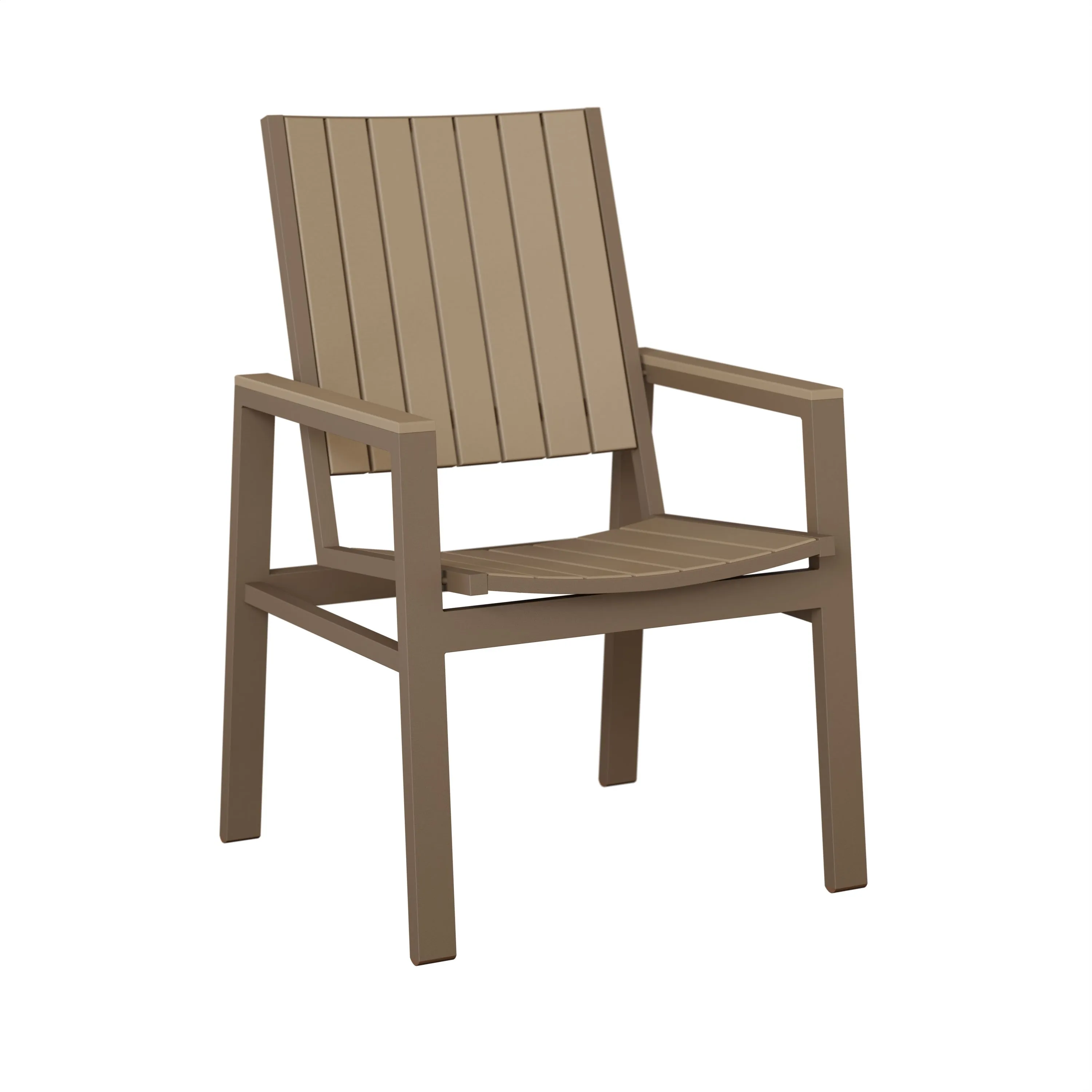 Vida Aluminum+Poly Dining Chair by Berlin Gardens - Clay, Weatherwood Vida Aluminum+Poly Dining Chair by Berlin Gardens - 191-VDP