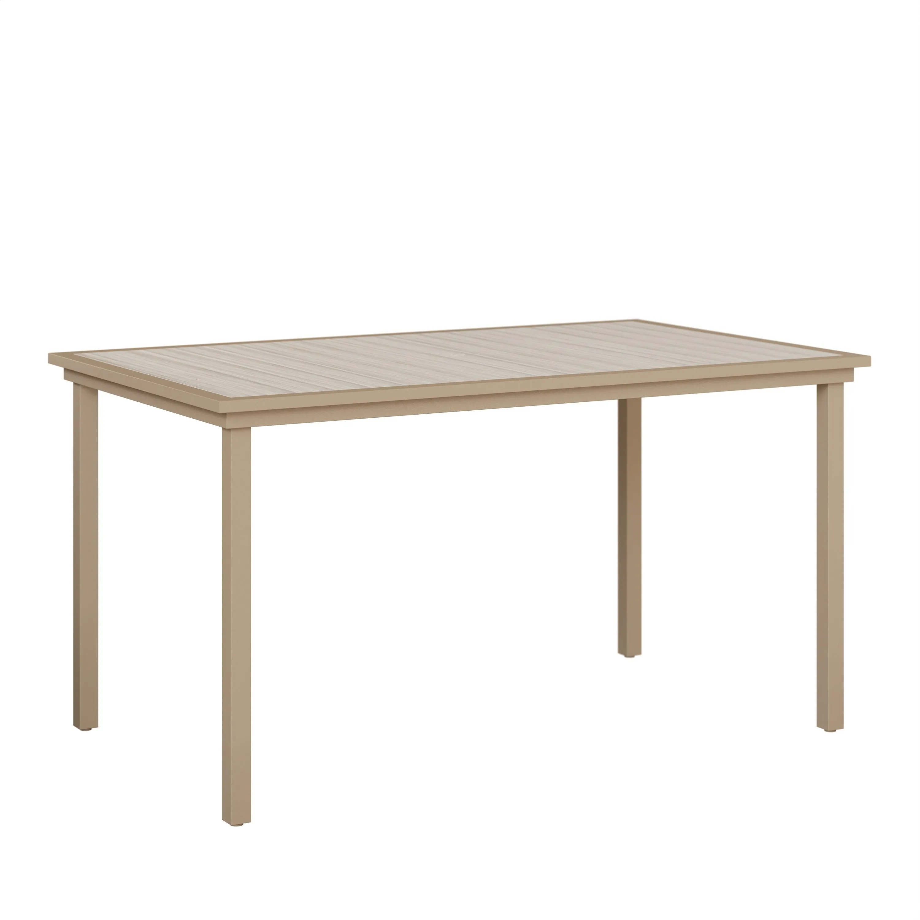 Vida 44" X 73" Aluminum+Poly Bar Table by Berlin Gardens - Seashell, Sahara Speckle Vida 44" X 73" Aluminum+Poly Bar Table by Berlin Gardens - 191-VPRT4473B