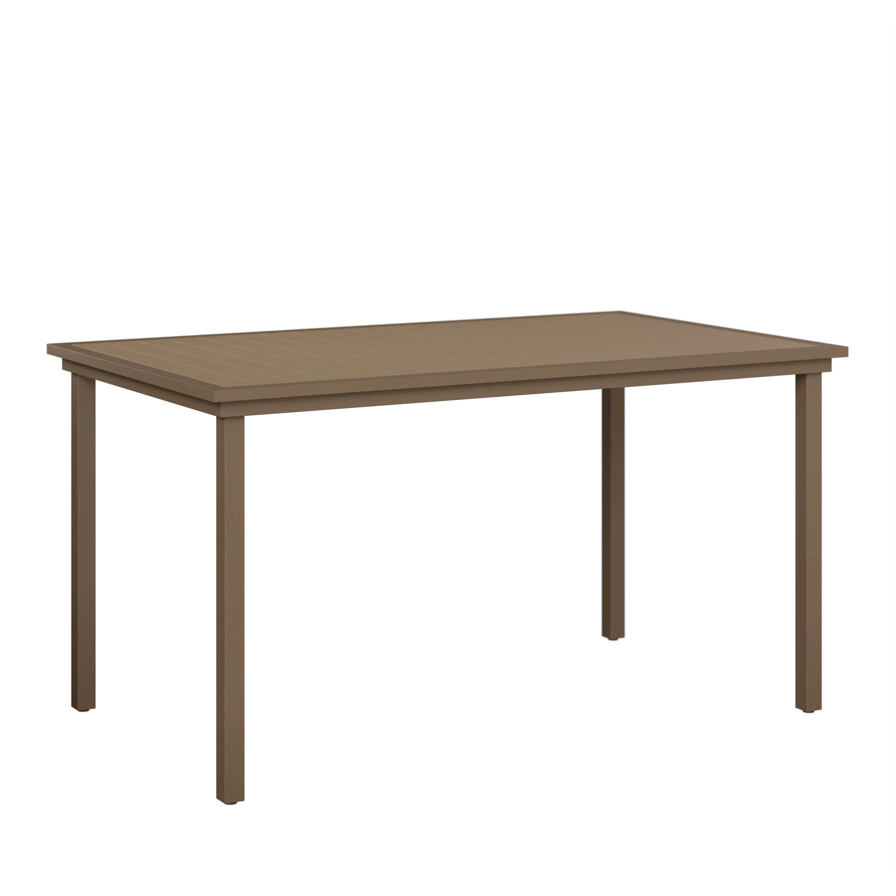 Vida 44" X 73" Aluminum+Poly Bar Table by Berlin Gardens - Weatherwood, Clay Vida 44" X 73" Aluminum+Poly Bar Table by Berlin Gardens - 191-VPRT4473B