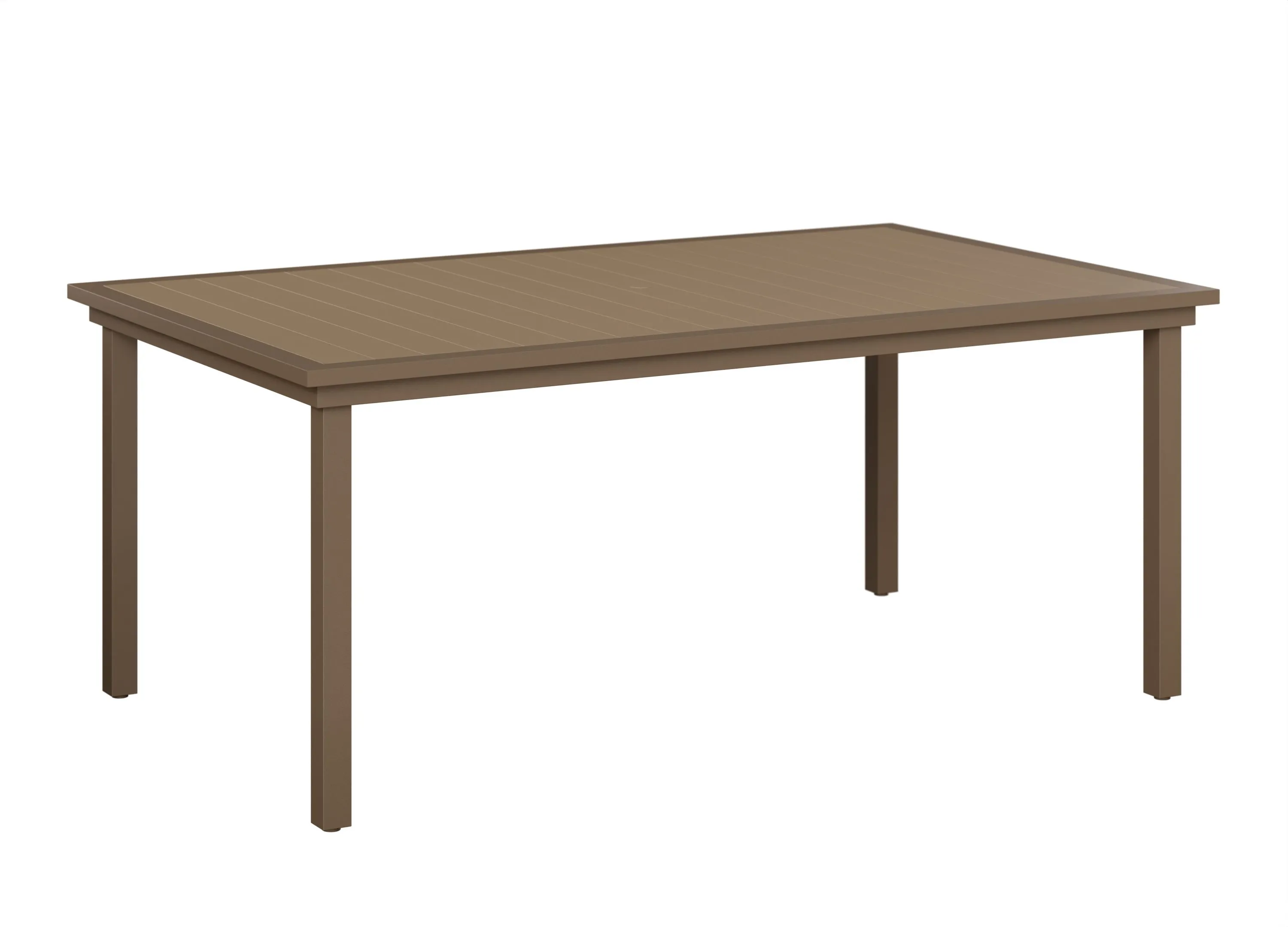 Vida 44" X 73" Aluminum+Poly Dining Table by Berlin Gardens - Weatherwood, Clay Vida 44" X 73" Aluminum+Poly Dining Table by Berlin Gardens - 191-VPRT4473D