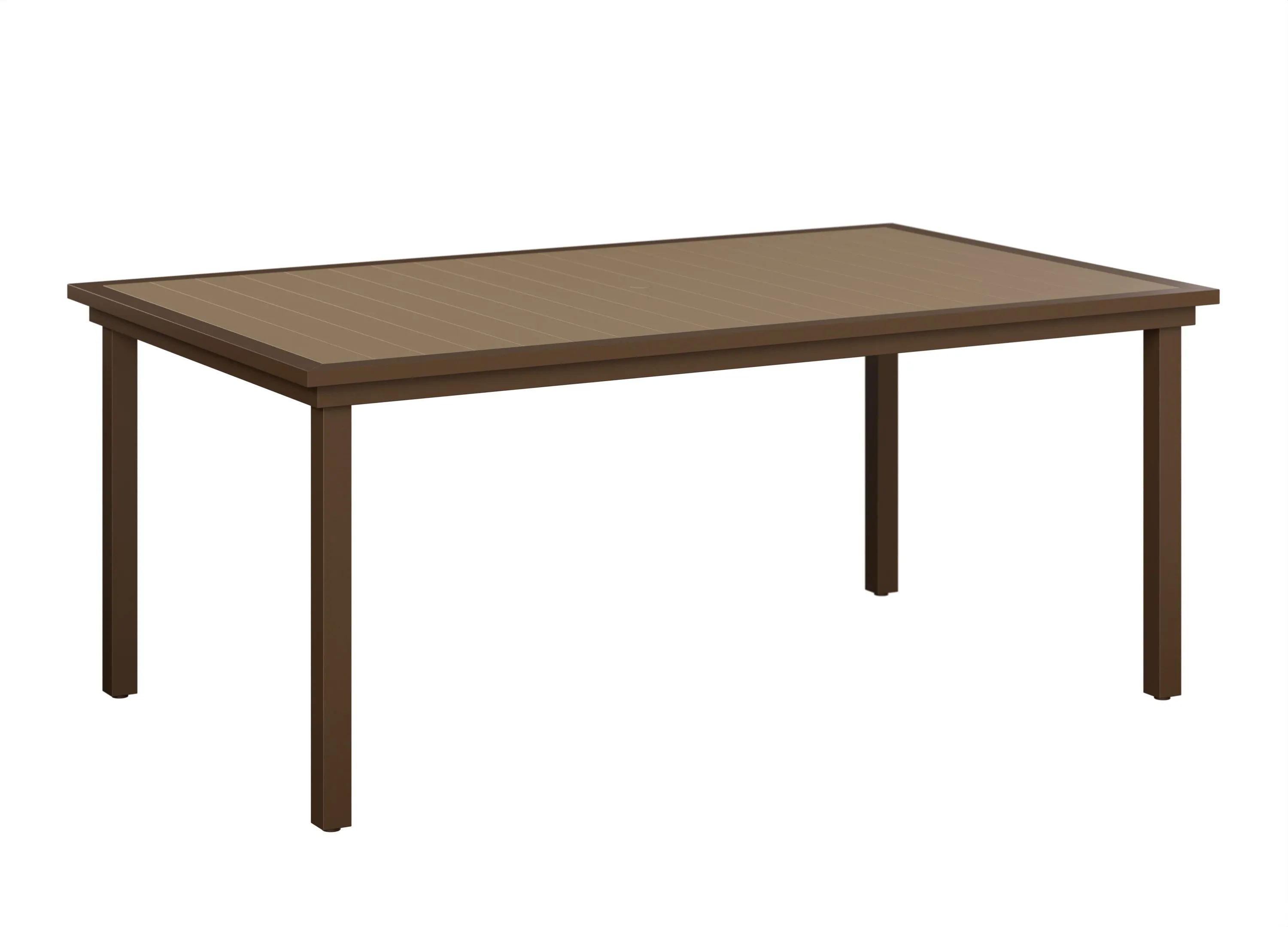 Vida 44" X 73" Aluminum+Poly Dining Table by Berlin Gardens - Weatherwood, Mesquite Wood Vida 44" X 73" Aluminum+Poly Dining Table by Berlin Gardens - 191-VPRT4473D