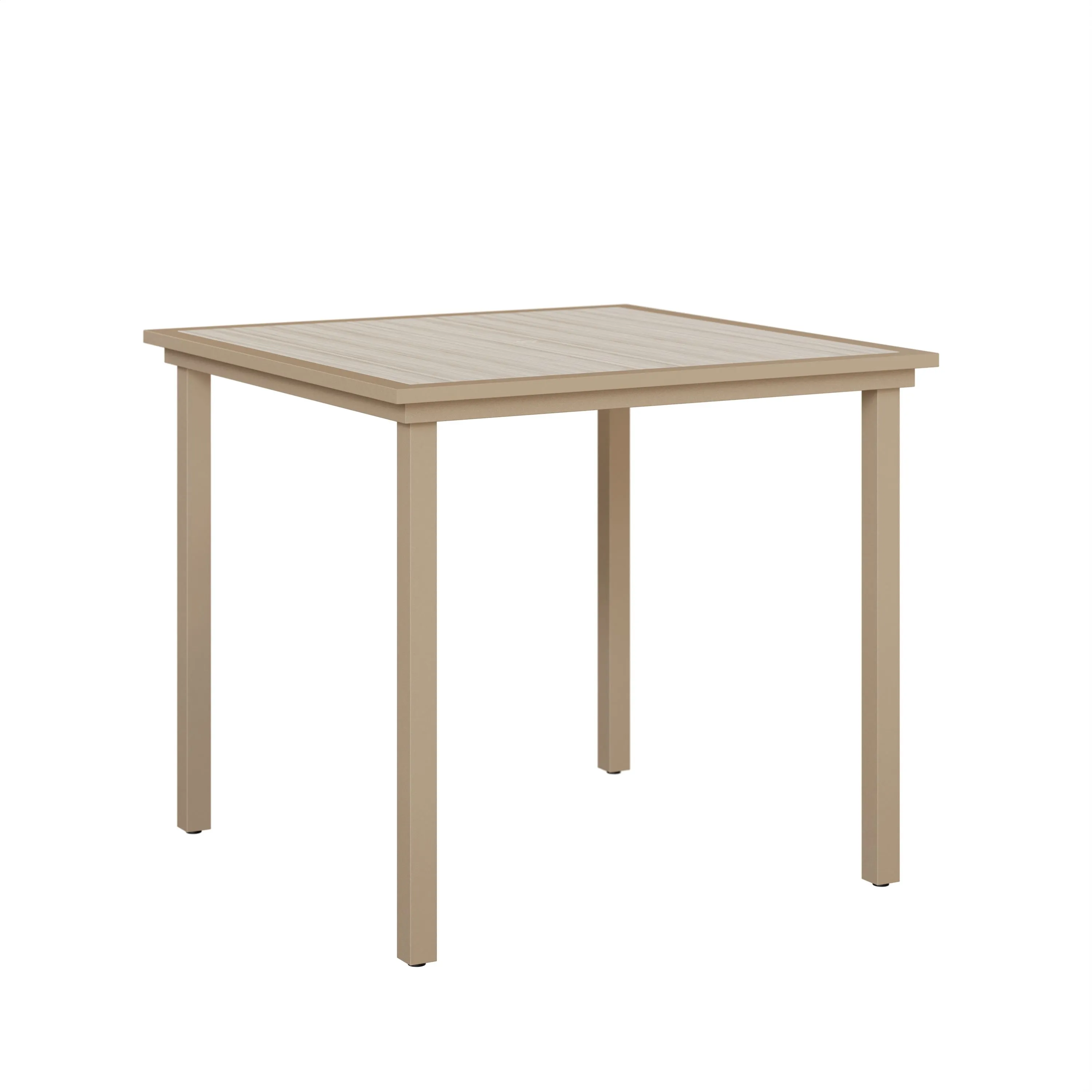 Vida Poly 44" Aluminum Square Bar Table by Berlin Gardens - Seashell, Sahara Speckle Vida Poly 44" Aluminum Square Bar Table by Berlin Gardens - 191-VPST0044B