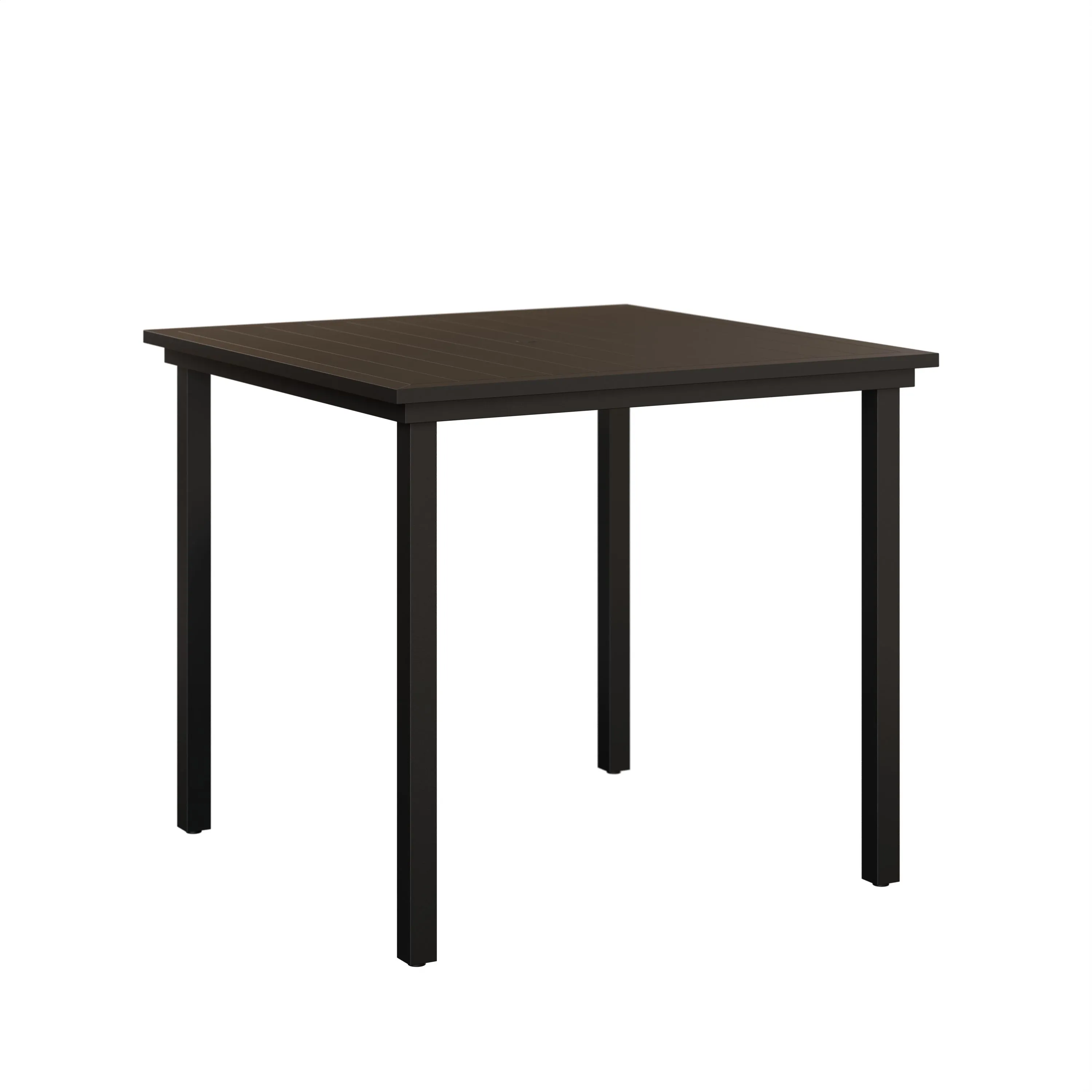 Vida Poly 44" Aluminum Square Bar Table by Berlin Gardens - Black, Black Vida Poly 44" Aluminum Square Bar Table by Berlin Gardens - 191-VPST0044B