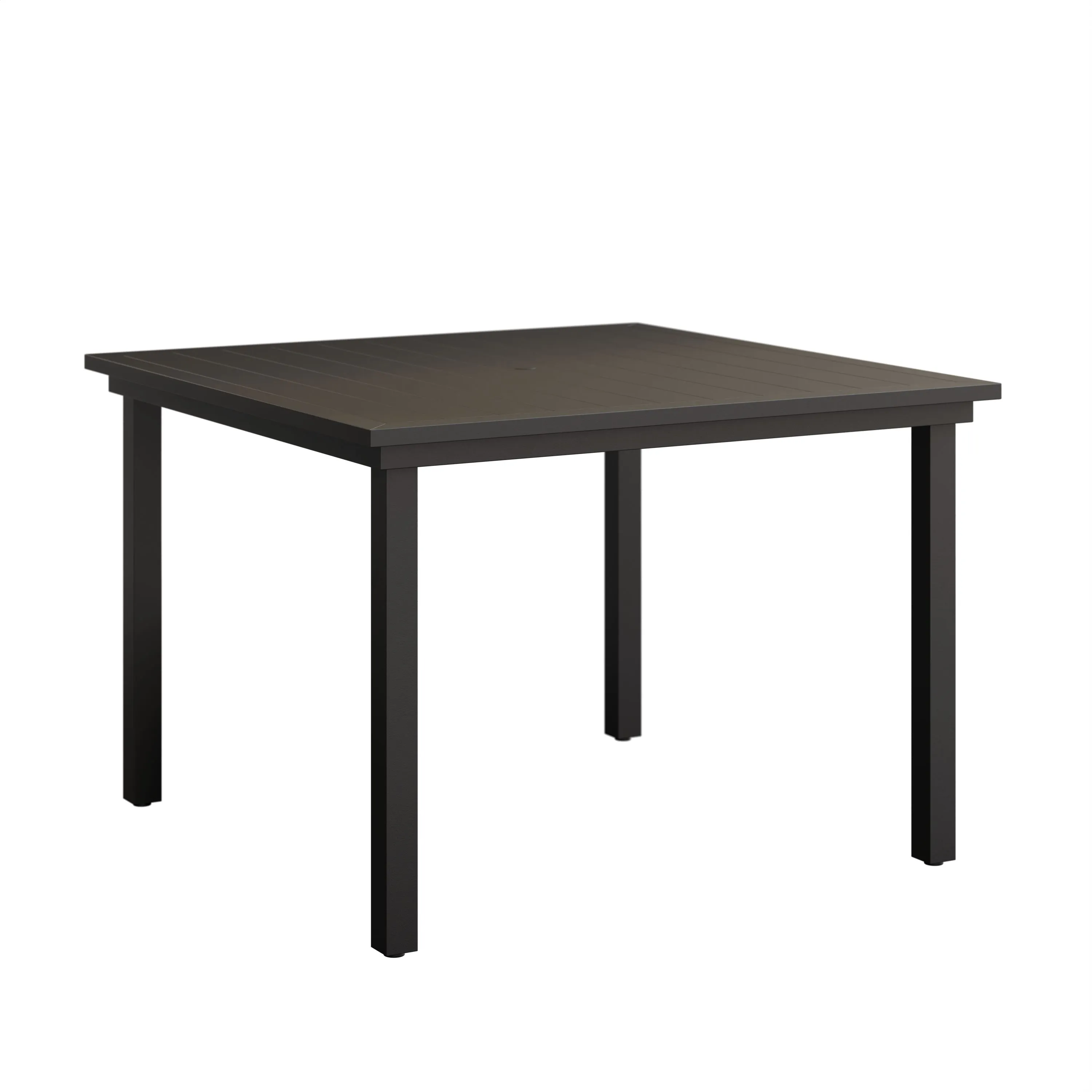 Vida 44” Aluminum+Poly Square Dining Table by Berlin Gardens - Black, Black Vida 44” Aluminum+Poly Square Dining Table by Berlin Gardens - 191-VPST0044D