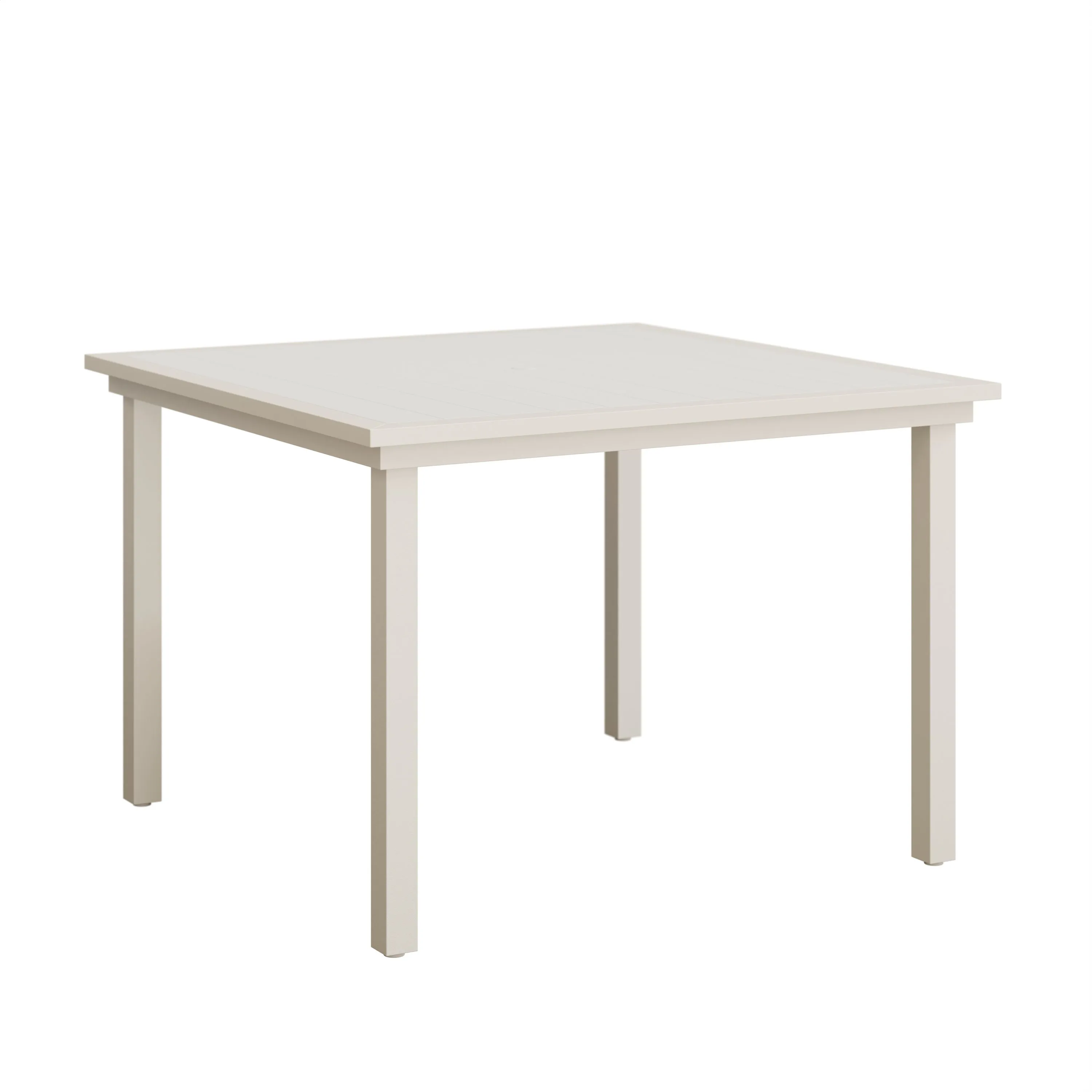 Vida 44” Aluminum+Poly Square Dining Table by Berlin Gardens - White, White Vida 44” Aluminum+Poly Square Dining Table by Berlin Gardens - 191-VPST0044D