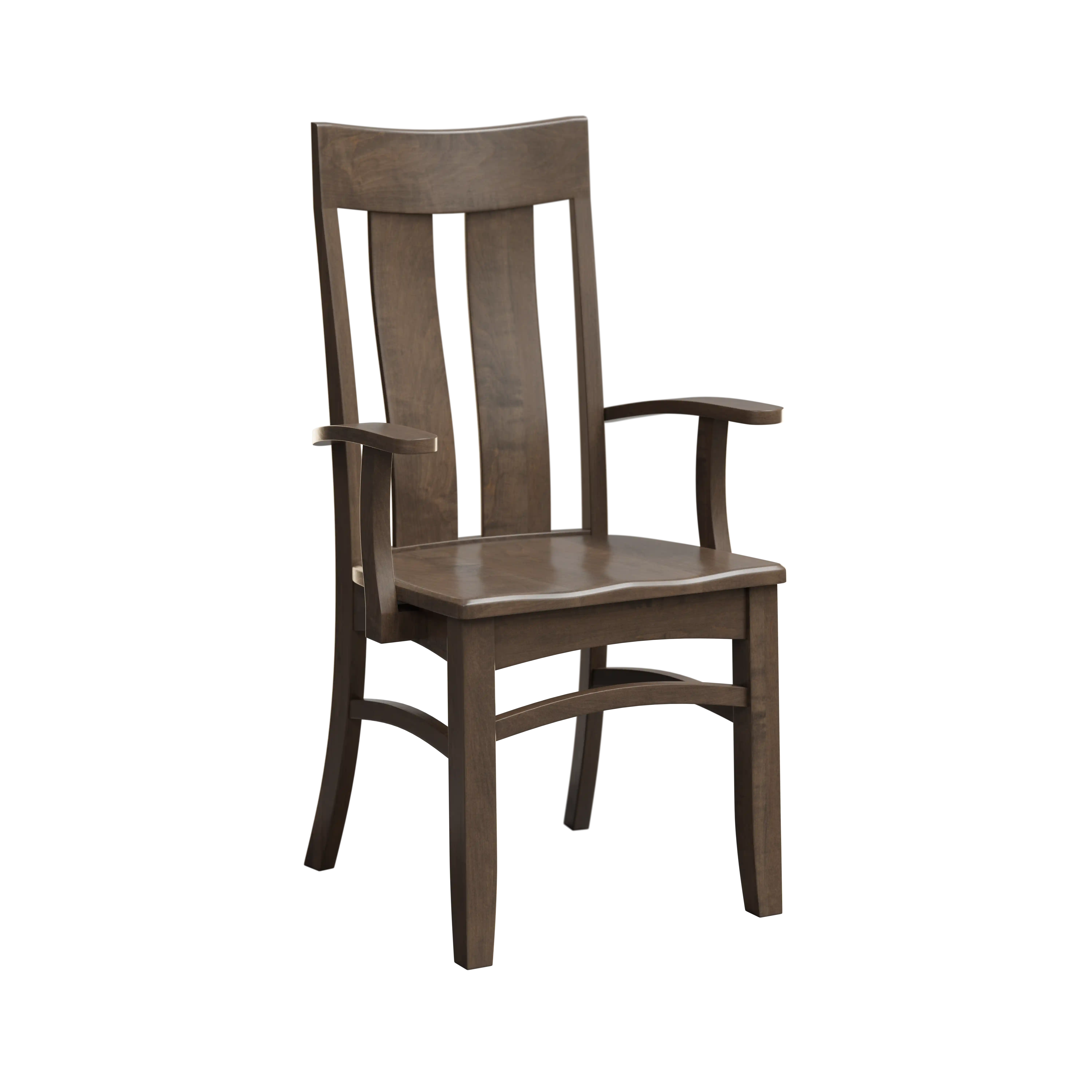 Amish Ashley Solid Hardwood Dining Arm Chair - No, , , , , Brown Maple Maple, Carbon Amish Ashley Solid Hardwood Dining Arm Chair - 281-034-XXZ