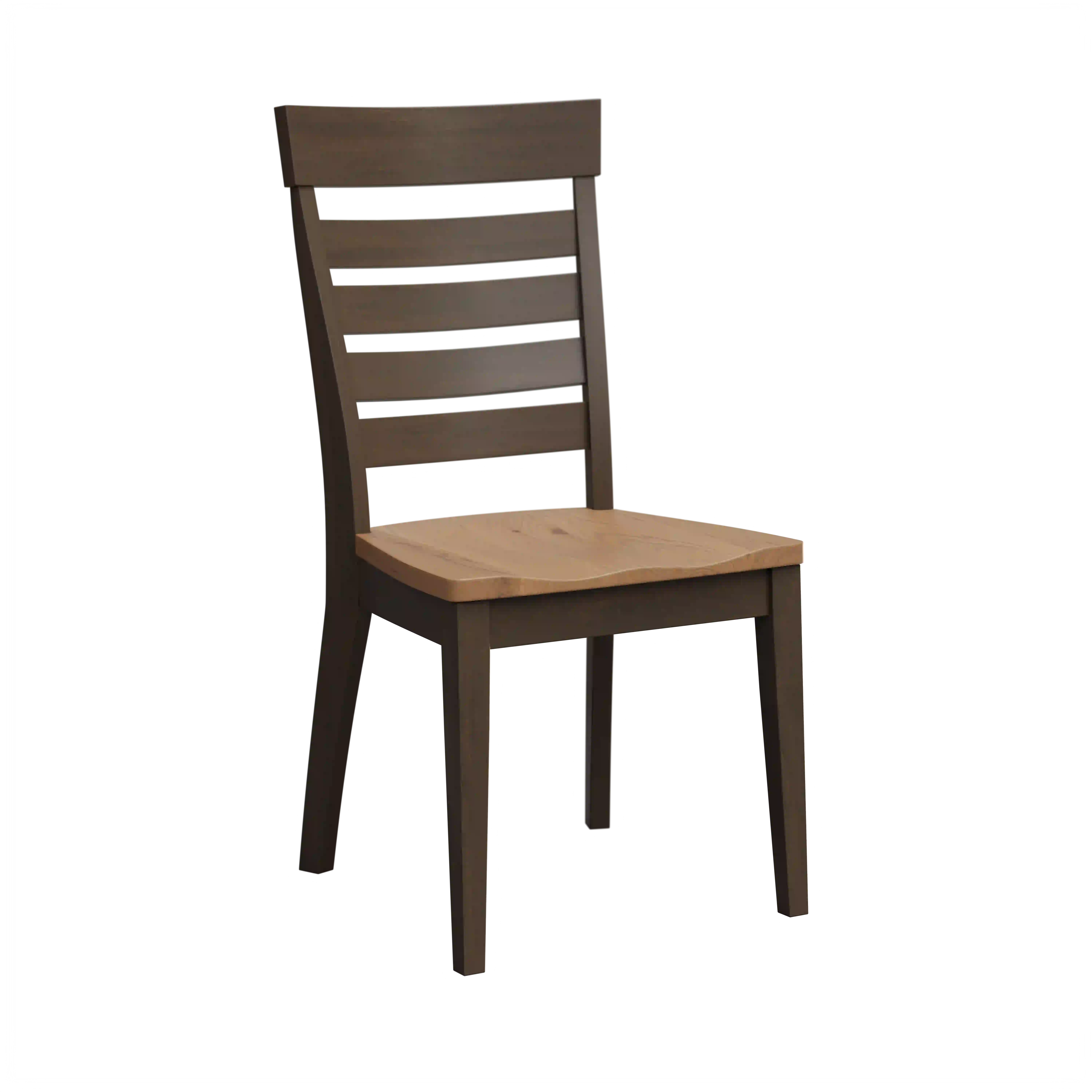 Amish Parma Solid Hardwood Dining Side Chair - yes, , , Rustic White Oak, Seashell, Brown Maple Maple, Charwood Amish Parma Solid Hardwood Dining Side Chair - 281-038-MPZ