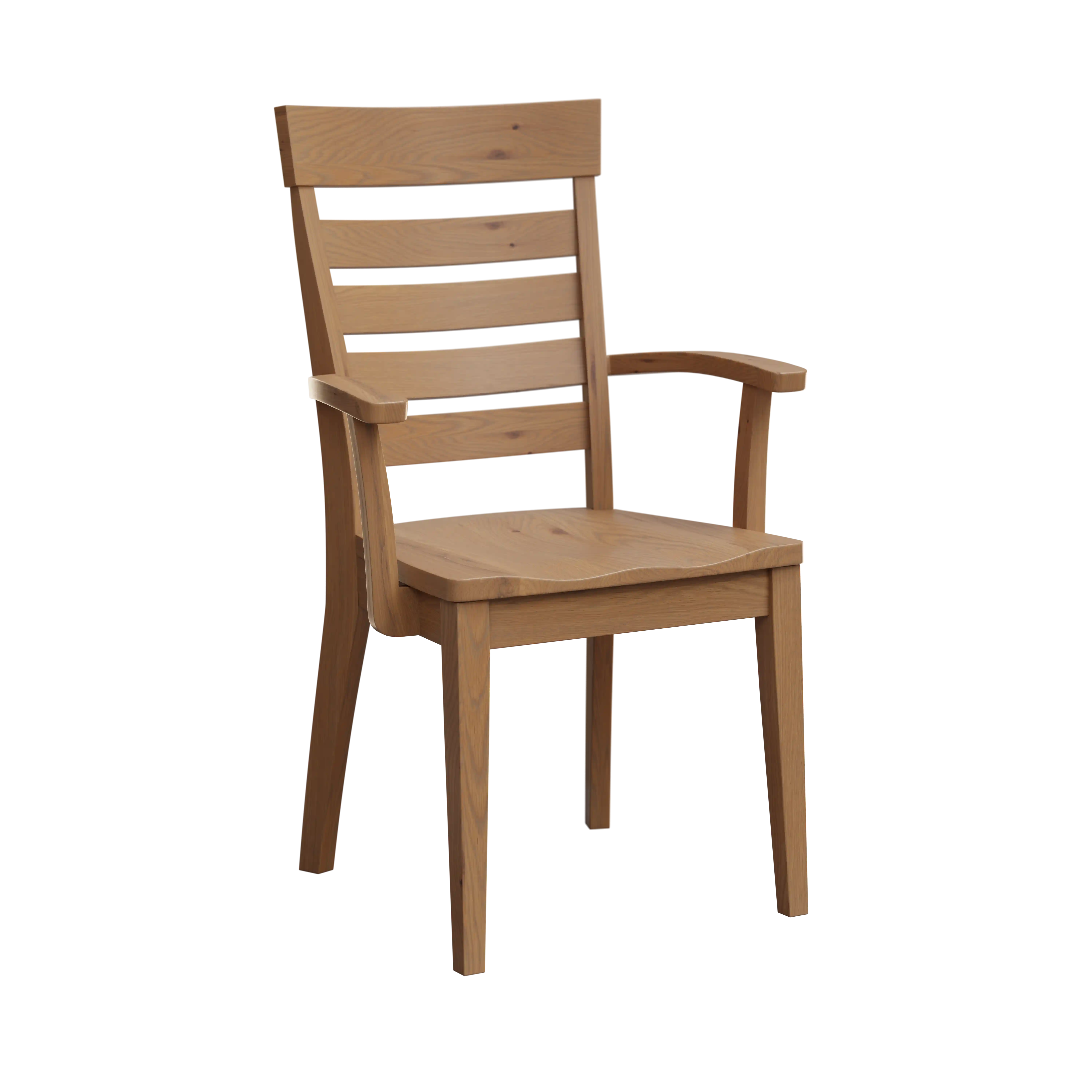 Amish Parma Solid Hardwood Dining Arm Chair - No, , , , , Rustic White Oak, Seashell Amish Parma Solid Hardwood Dining Arm Chair - 281-038-MXZ