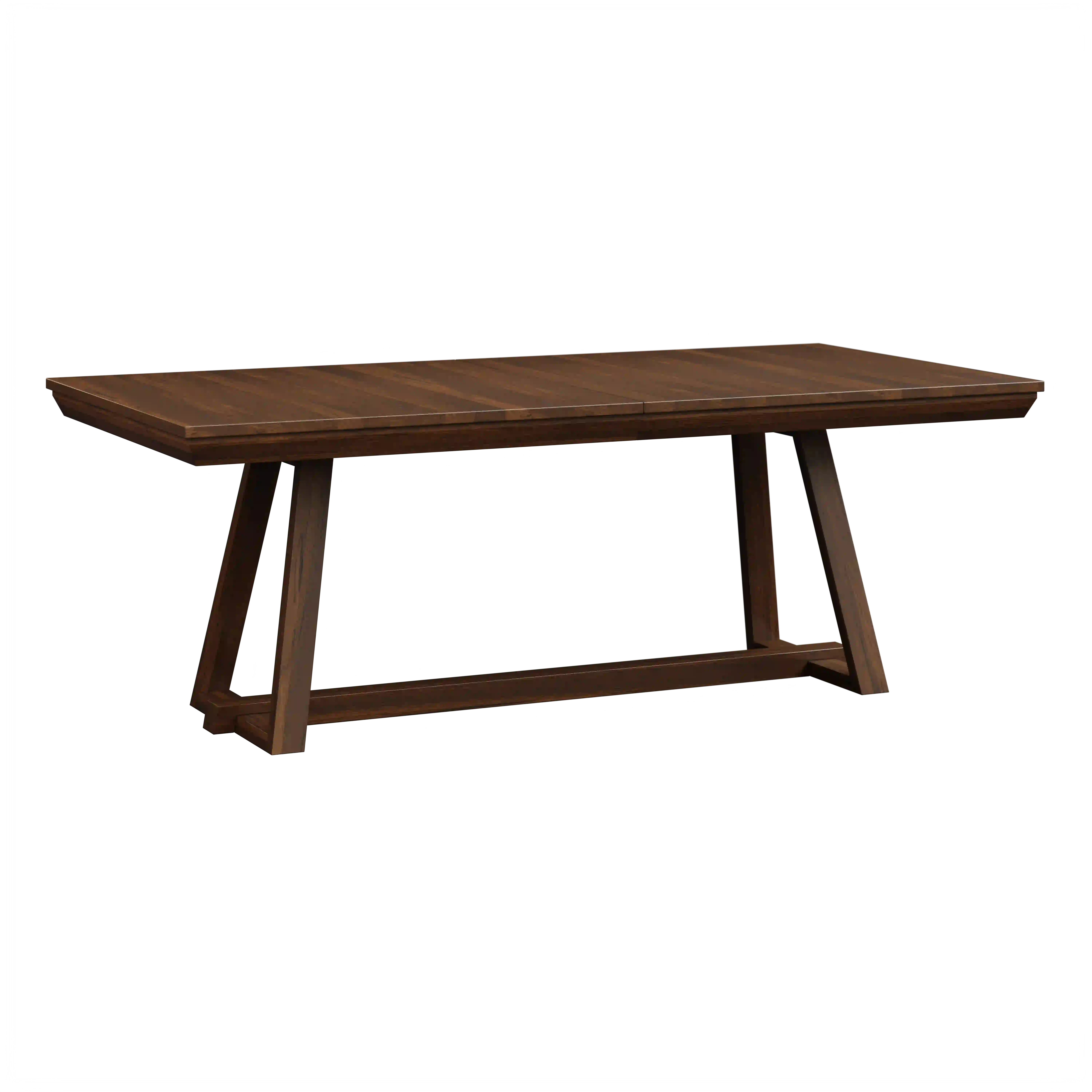 Amish Callowhill Solid Hardwood Dining Table - No, , 42" x 84" Extension w/2 Leaf 12", , , , , Rustic Hickory, Earthtone Amish Callowhill Solid Hardwood Dining Table - 281-451-QXYIB