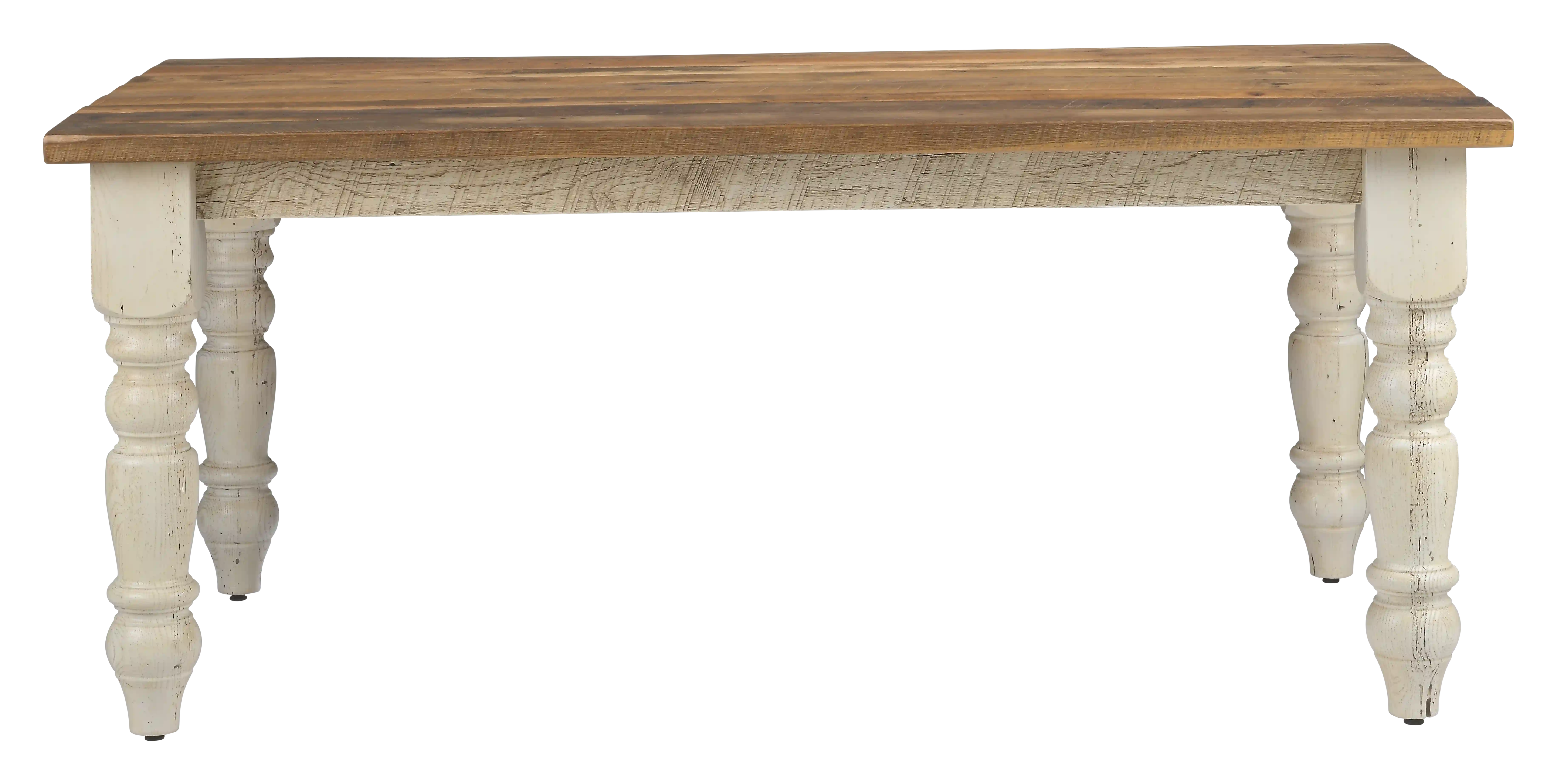 Amish Farmhouse Solid Hardwood Dining Table - Yes, 42'' x 84'' x 30'' Solid Top, , Barnwood, OCS-100 Clear Rough, Barnwood, Pearl, , Amish Farmhouse Solid Hardwood Dining Table - 281-454-QXYIB