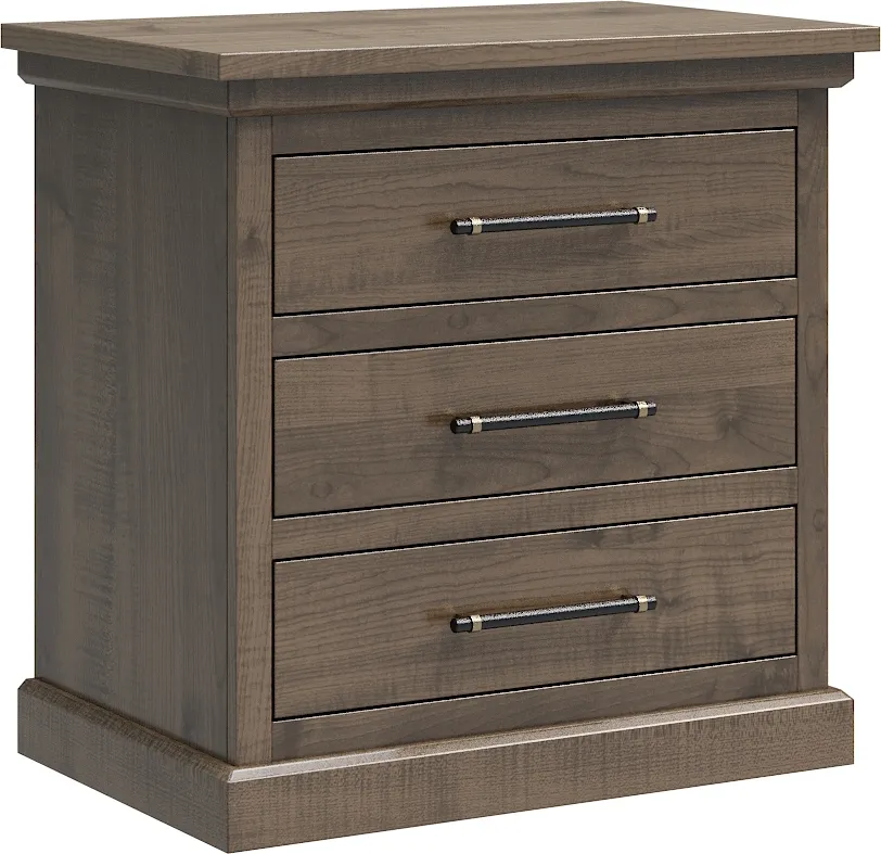 Amish Santorini Solid Hardwood Bedroom 3-Drawer Nightstand - Amish Santorini Solid Hardwood Bedroom 3-Drawer Nightstand - 281-472-6342516A
