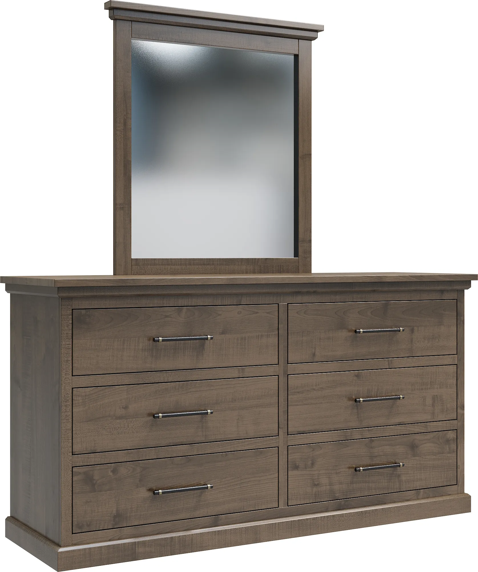 Amish Santorini Solid Hardwood Bedroom Dresser Mirror - Amish Santorini Solid Hardwood Bedroom Dresser Mirror - 281-472-PJ