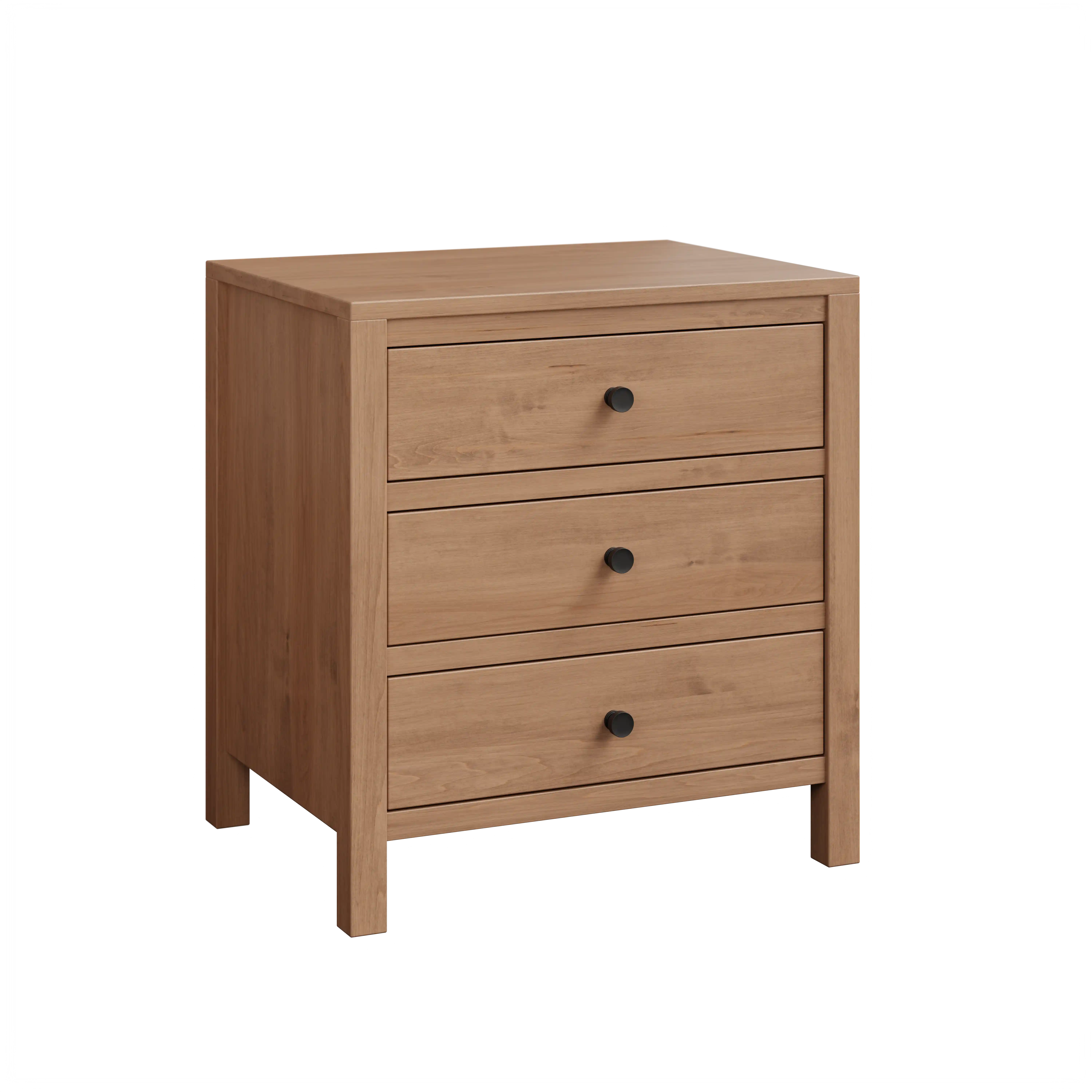 Amish Amanda Solid Hardwood Bedroom 3-Drawer Nightstand - Amish Amanda Solid Hardwood Bedroom 3-Drawer Nightstand - 281-479-5953516AO