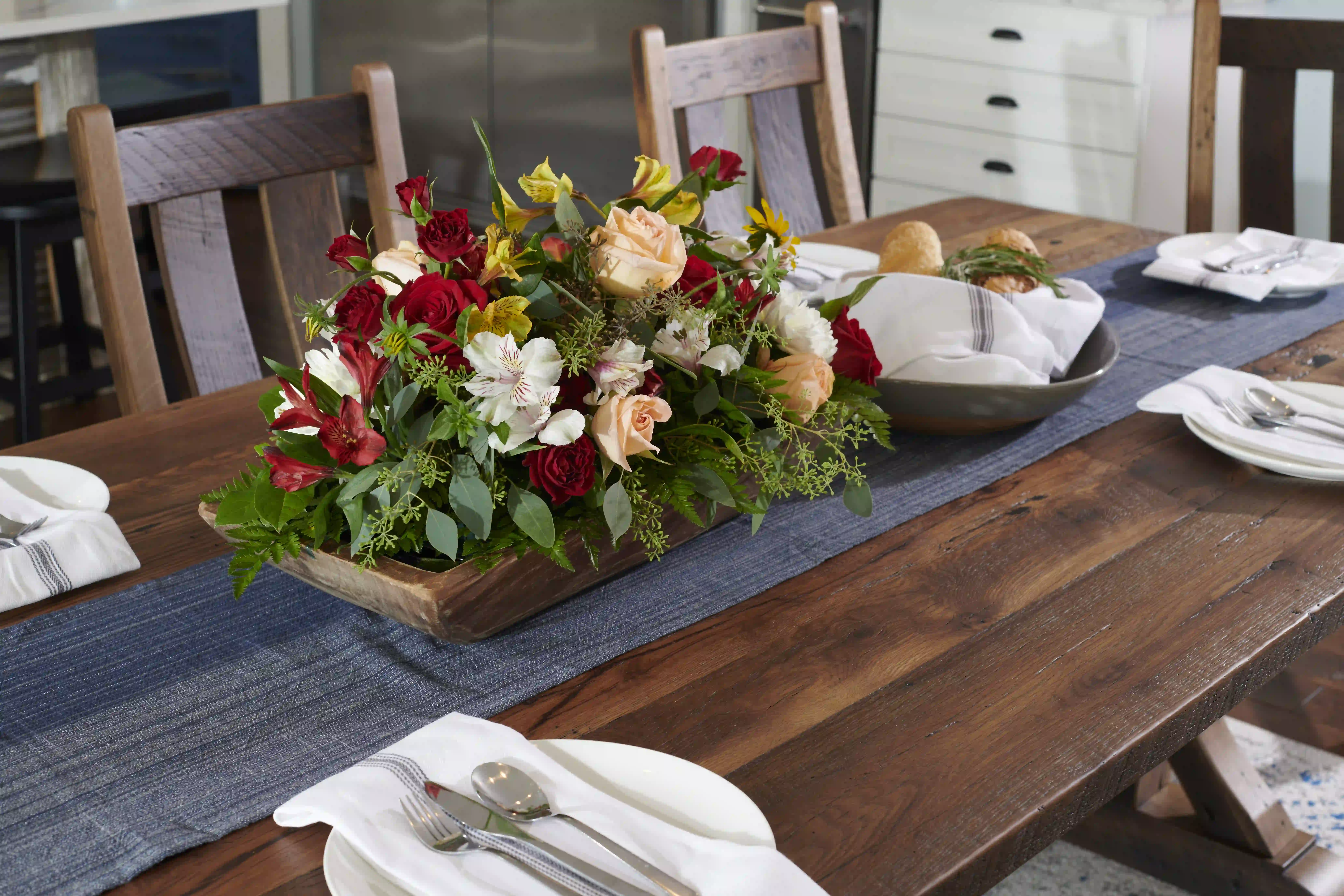 Amish Bristol Solid Hardwood Dining Table - No, , 42'' x 96'' x 30'' Solid Top, , , , , Barnwood, 3 Glaze Amish Bristol Solid Hardwood Dining Table - 281-487-QXYIB