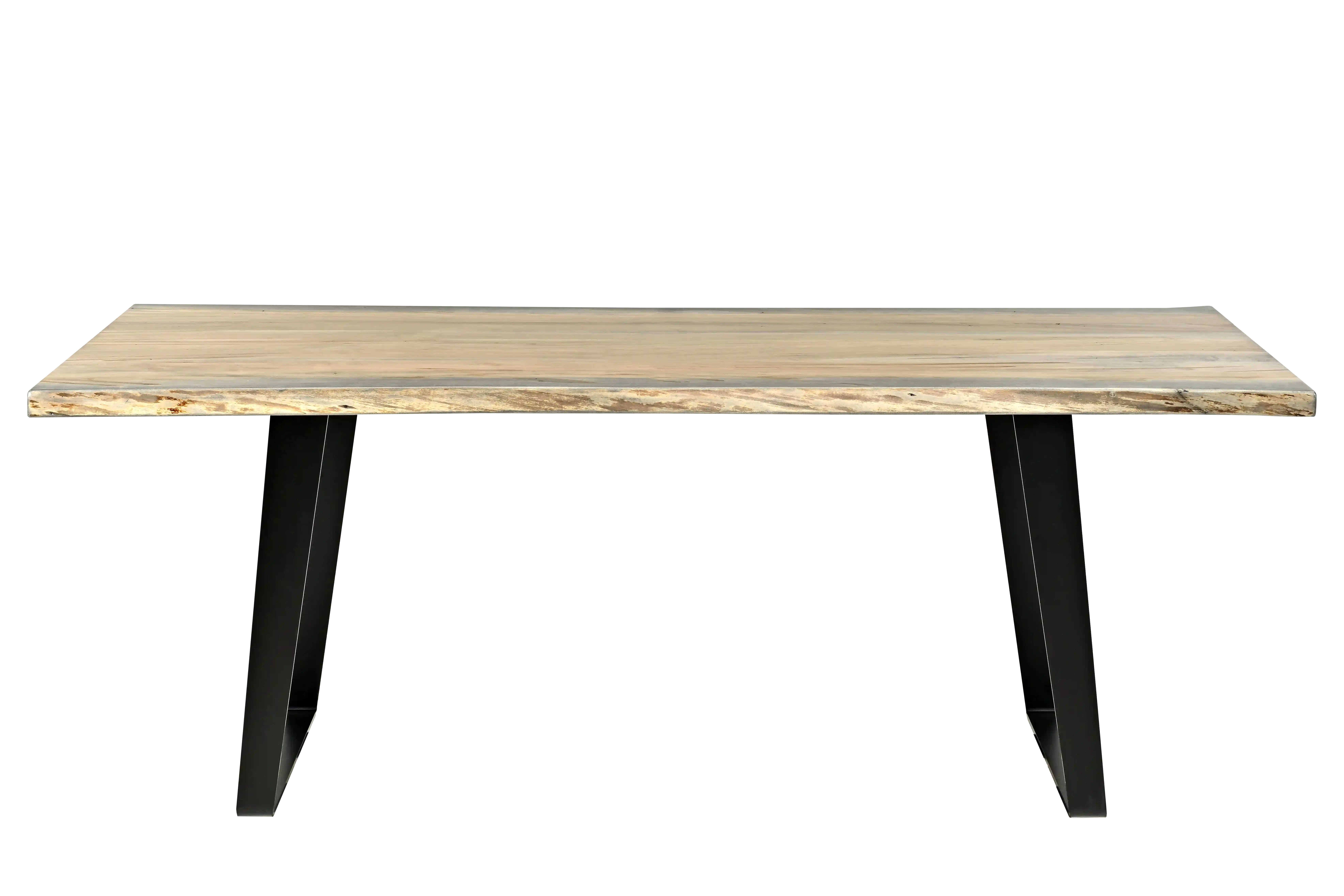 Amish Ashford Live Edge Solid Hardwood Dining Table - 42" x 84" Solid Top, Wormy Maple, FC47872 Bel Air Amish Ashford Live Edge Solid Hardwood Dining Table - 281-493-QXYIB
