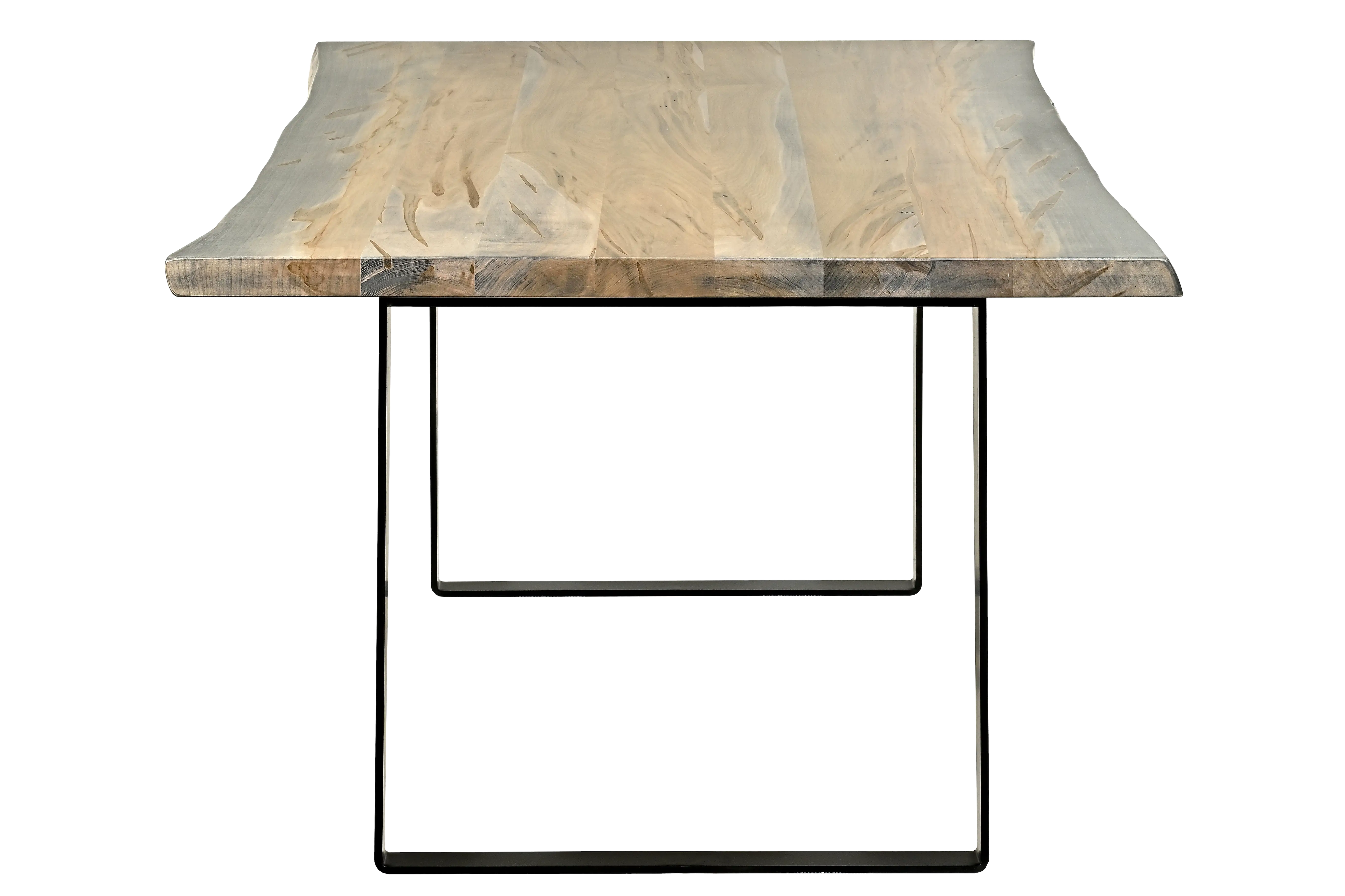 Amish Ashford Live Edge Solid Hardwood Dining Table - 42" x 84" Solid Top, Wormy Maple, FC47872 Bel Air Amish Ashford Live Edge Solid Hardwood Dining Table - 281-493-QXYIB