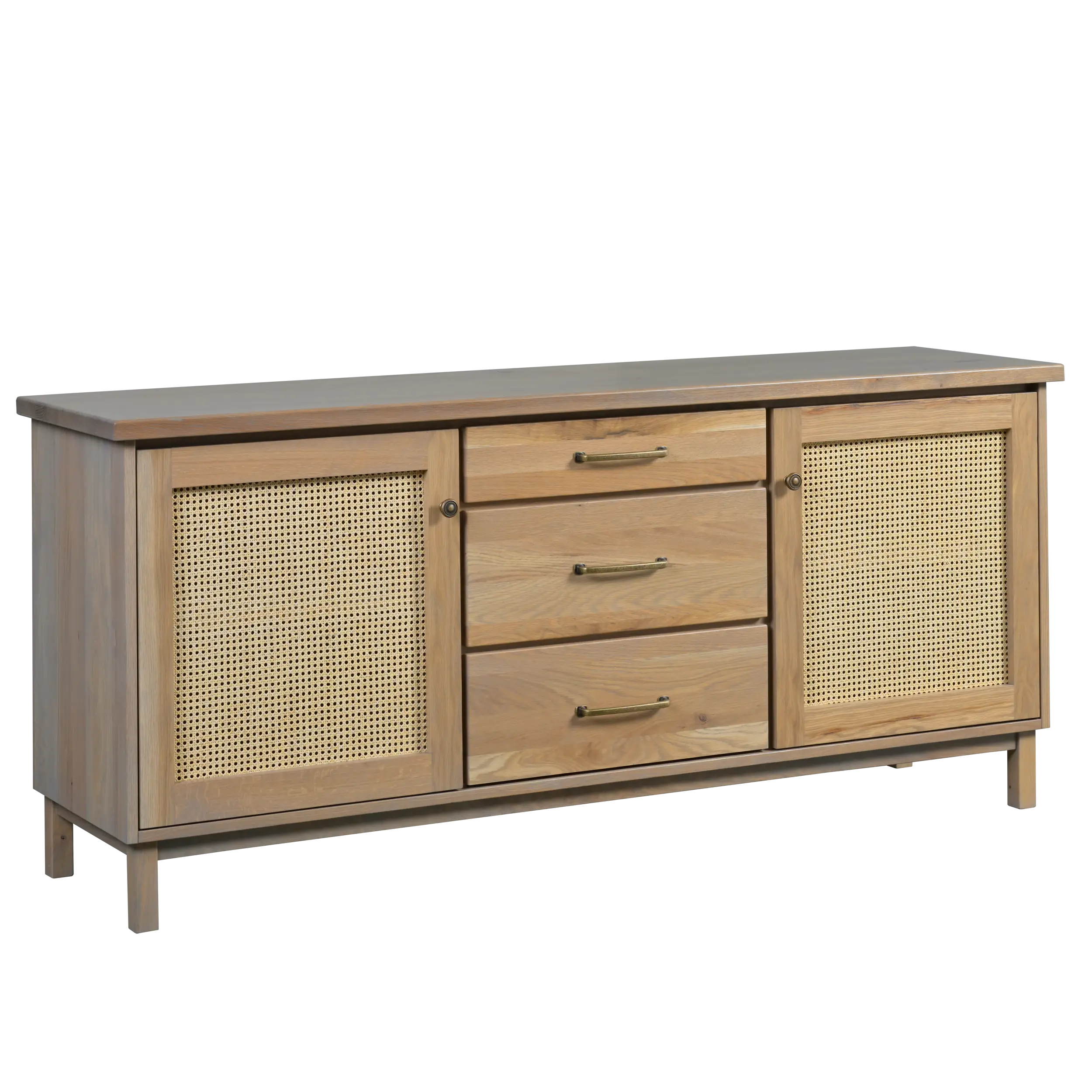 Amish Provence Solid Hardwood Dining Server - No, , , , , Rustic White Oak, Seashell, Bronze Knobs, 117- ABM-D, Bronze Pulls, MO6373-160-ABM-D Amish Provence Solid Hardwood Dining Server - 281-510-054265