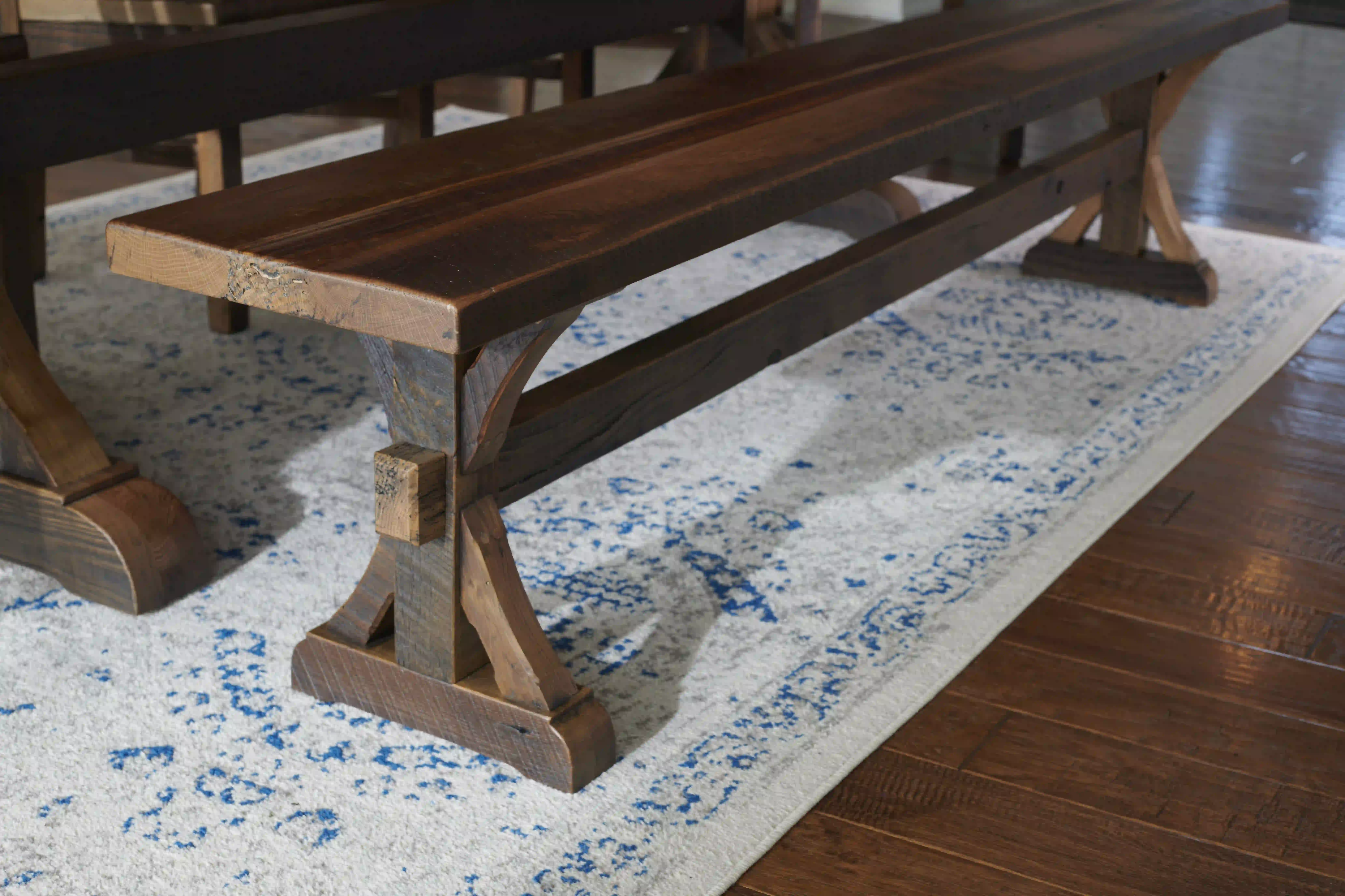 Amish Bristol Solid Hardwood Dining Bench - No, , 72", , , , , Barnwood, 3 Glaze Amish Bristol Solid Hardwood Dining Bench - 281-557-YBKZE