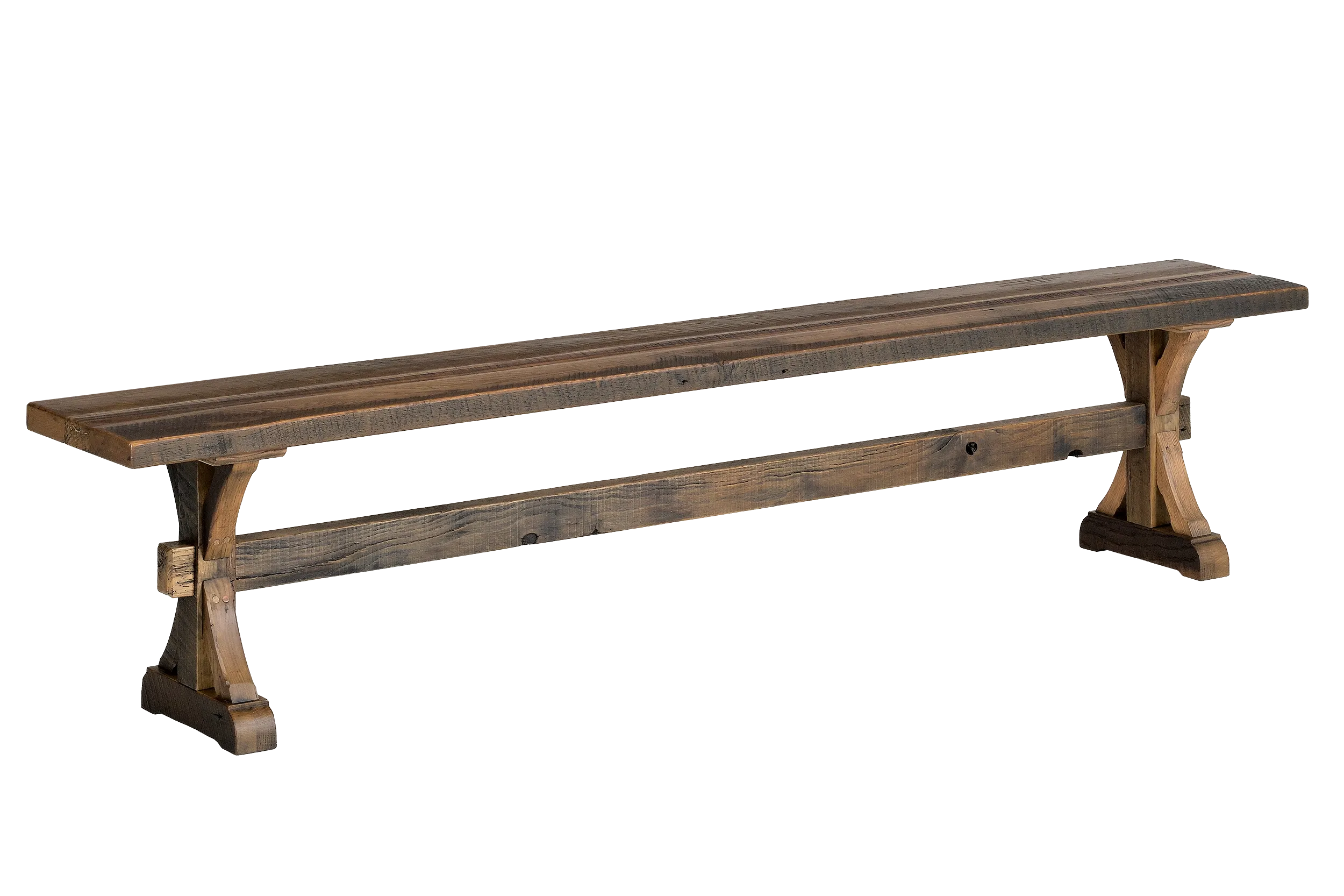 Amish Bristol Solid Hardwood Dining Bench - No, , 72", , , , , Barnwood, 3 Glaze Amish Bristol Solid Hardwood Dining Bench - 281-557-YBKZE