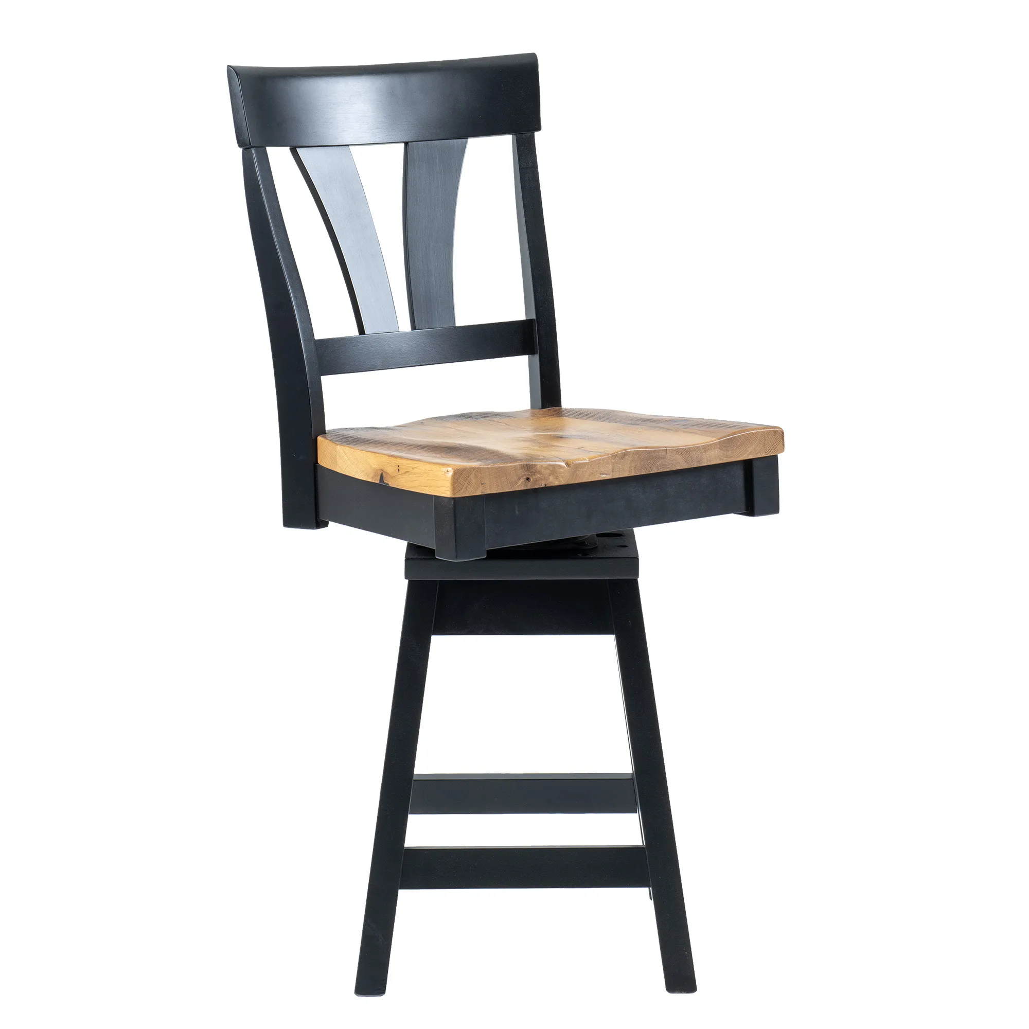 Amish Kimberley Solid Hardwood Counter Swivel Dining Side Chair - Amish Kimberley Solid Hardwood Counter Swivel Dining Side Chair - 281-567-ZHPZP