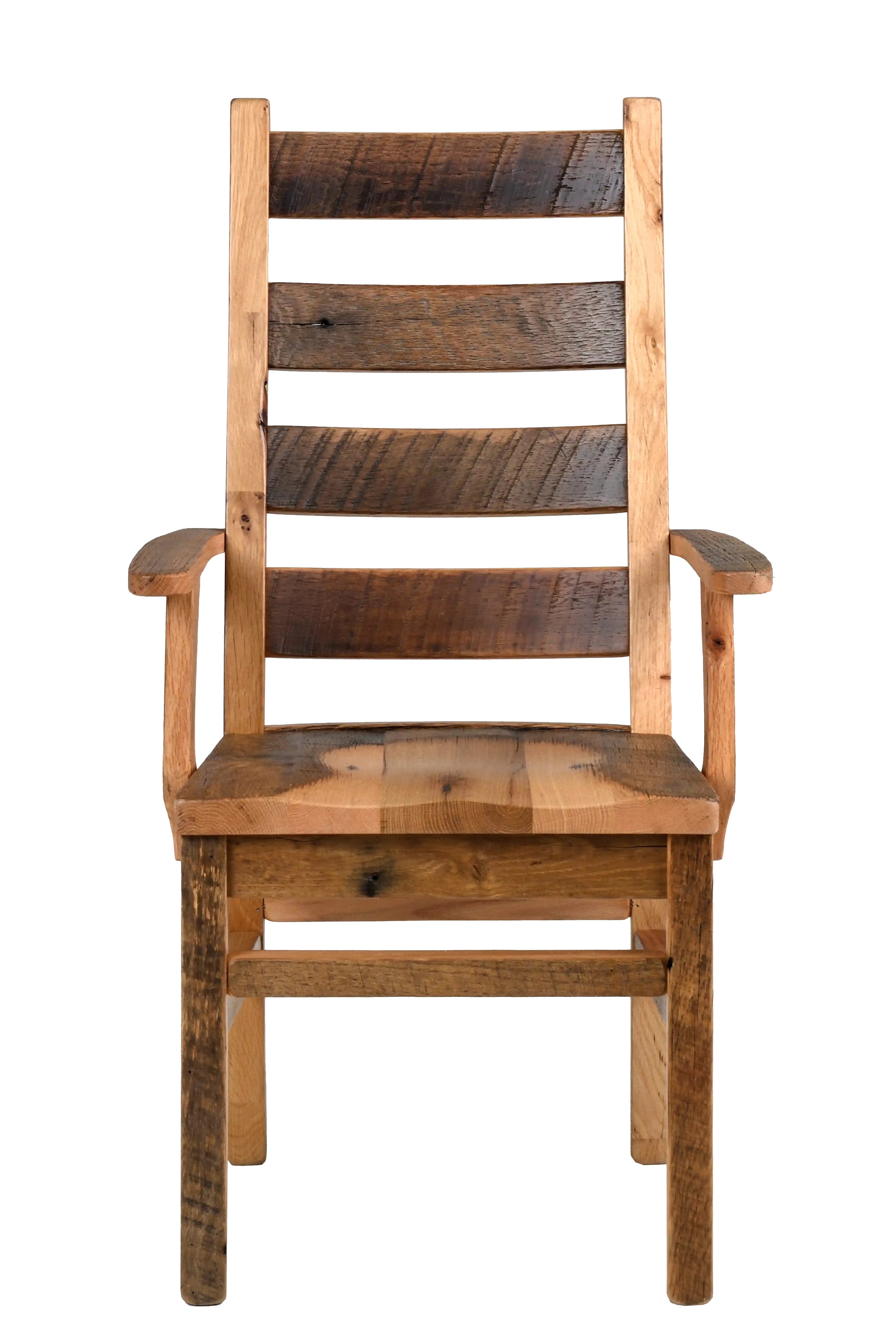 Amish Ladderback Solid Hardwood Dining Arm Chair - Amish Ladderback Solid Hardwood Dining Arm Chair - 281-568-IXZ