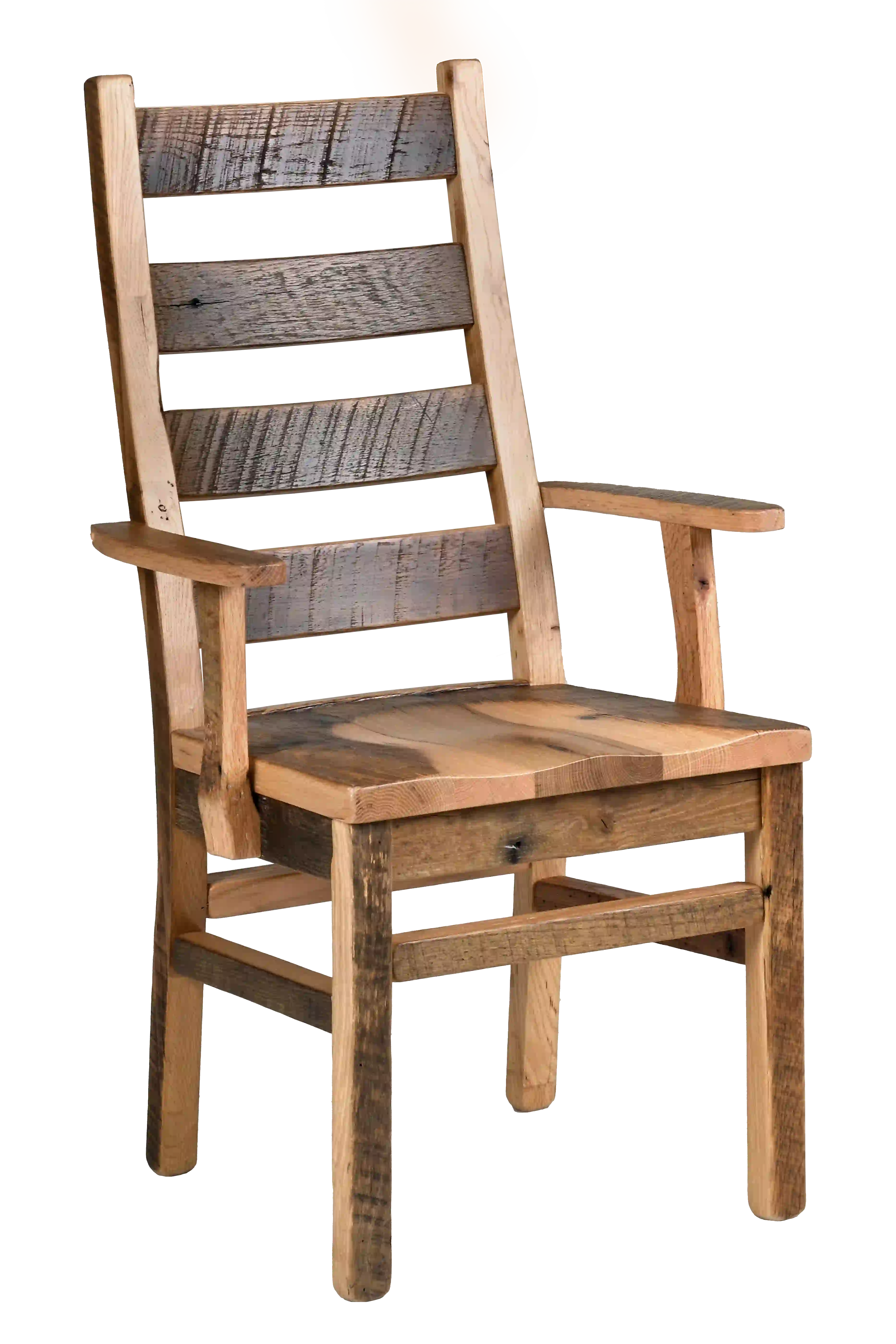 Amish Ladderback Solid Hardwood Dining Arm Chair - Amish Ladderback Solid Hardwood Dining Arm Chair - 281-568-IXZ