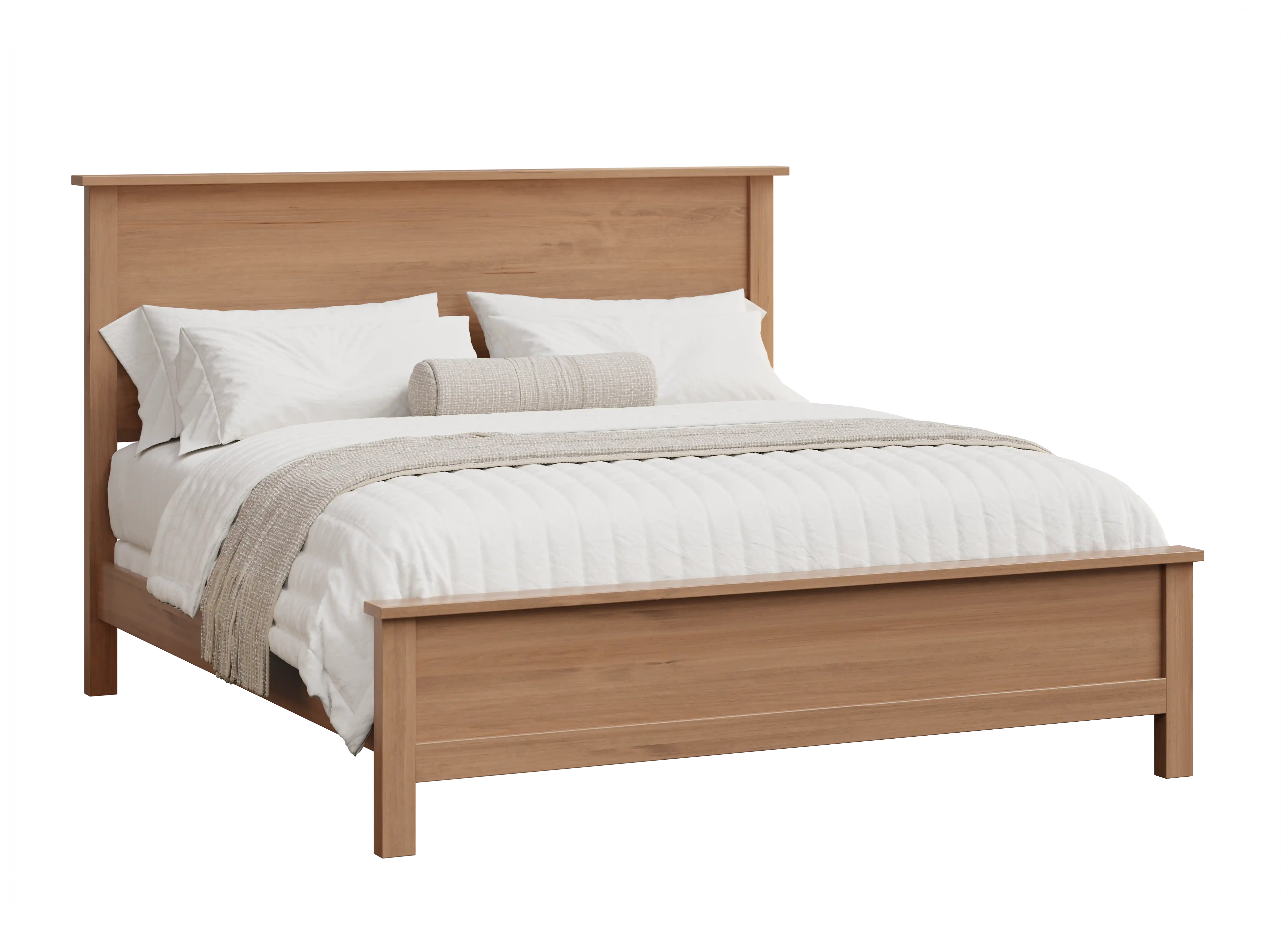 Amish Amanda Solid Hardwood Bedroom Flat Panel Bed - Amish Amanda Solid Hardwood Bedroom Flat Panel Bed - 281-CIXQMXKBI-H