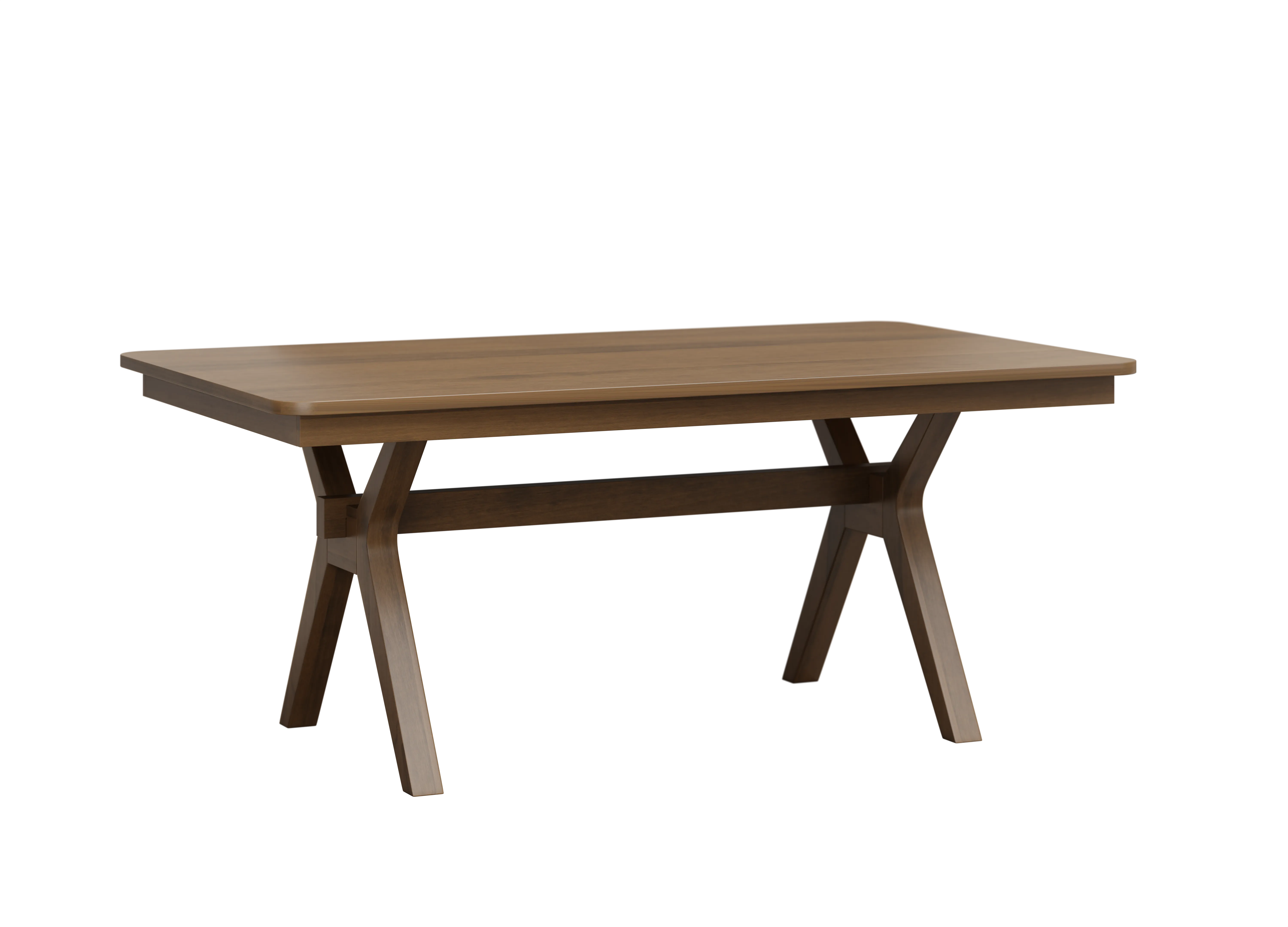 Amish Madison Trestle Solid Hardwood Dining Table - No, , , , , Brown Maple, 281-standard-bmaple Amish Madison Trestle Solid Hardwood Dining Table - 281-VZ-55-QXYIB