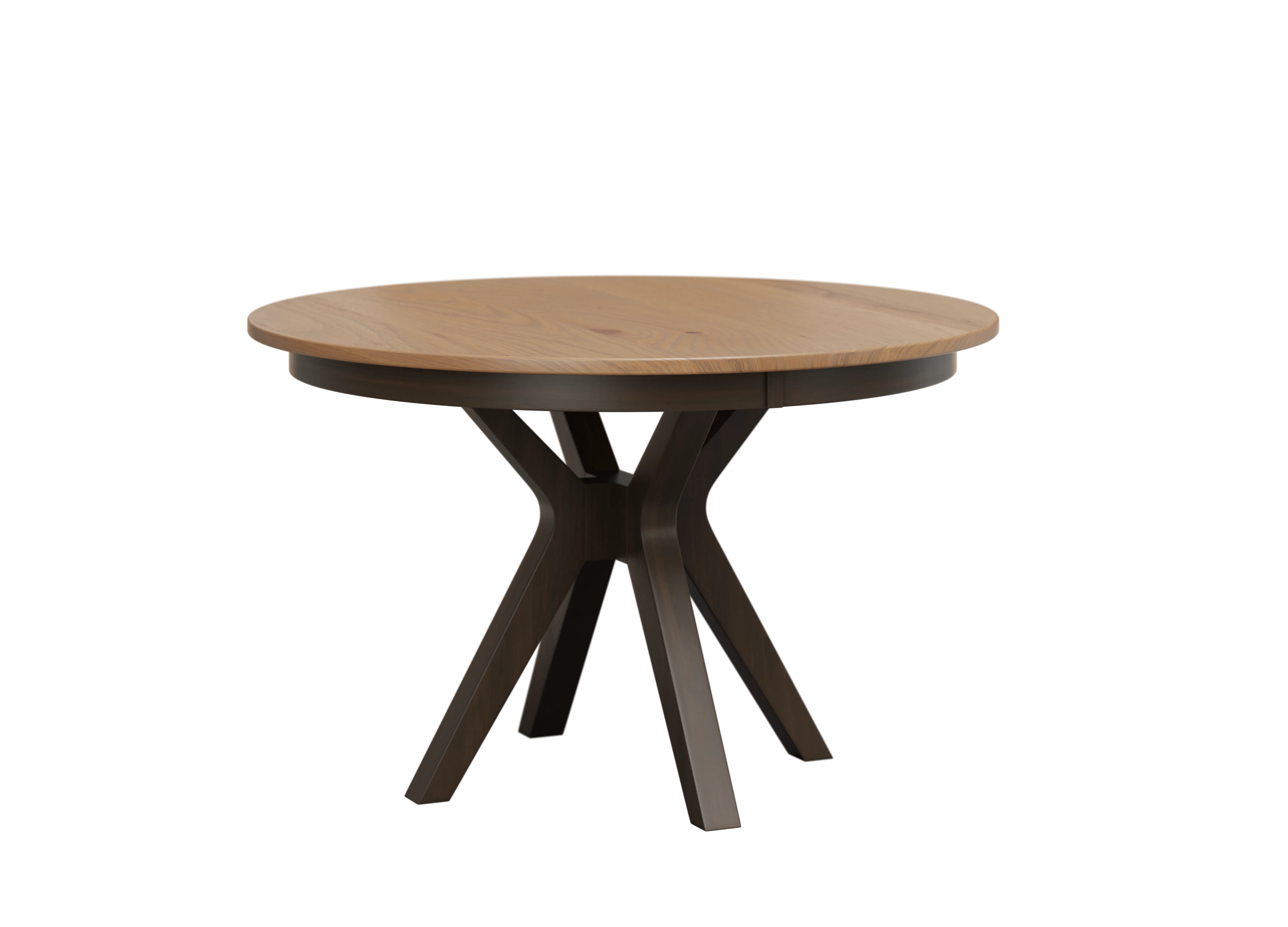 Amish Madison Single Pedestal Solid Hardwood Dining Table - yes, , , Rustic White Oak, 281-standard-woak, Brown Maple, 281-standard-bmaple Amish Madison Single Pedestal Solid Hardwood Dining Table - 281-VZ-74-QXYIB