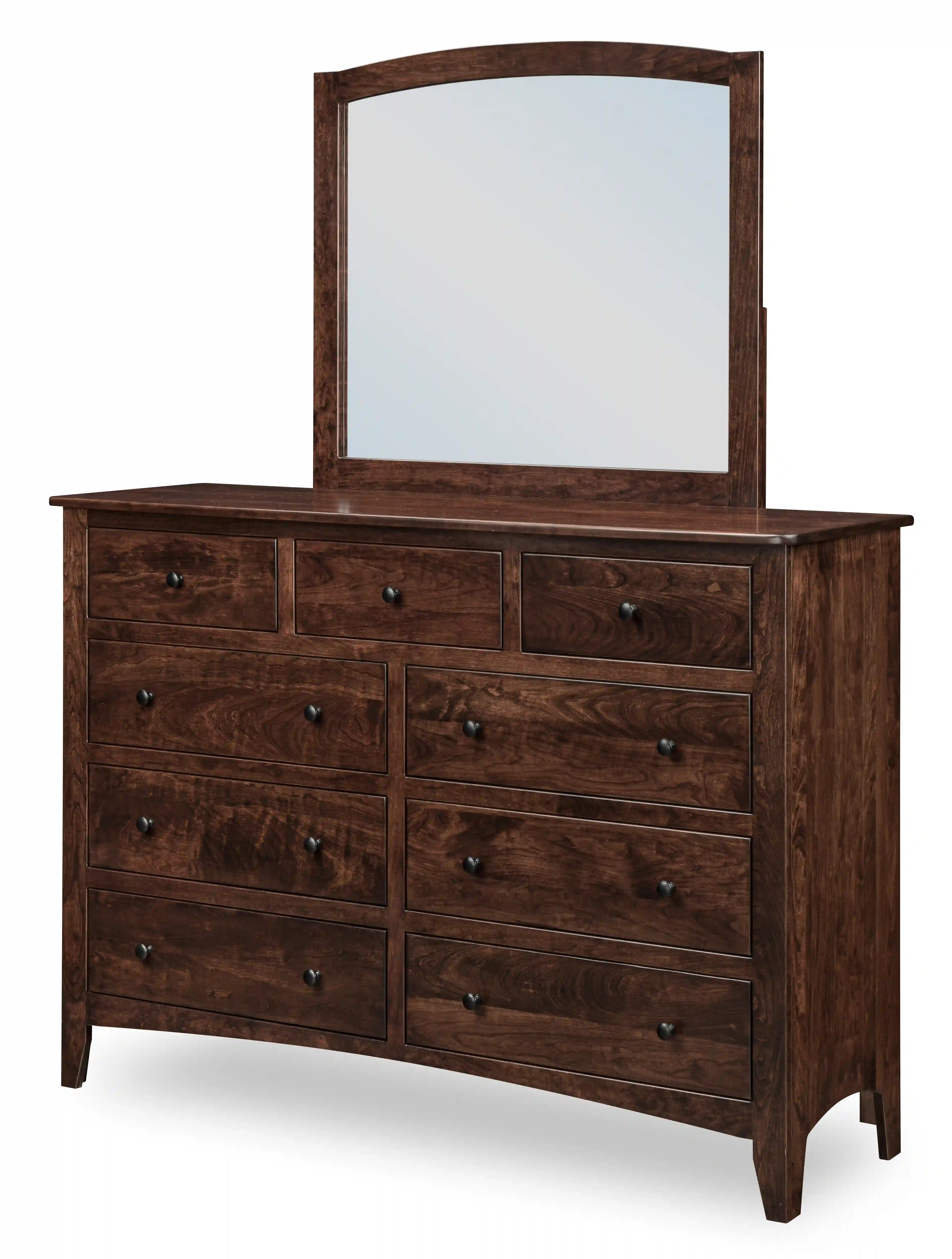 Carlston Tall Dresser - No, , , , , Sap Cherry, Manchester, Black Knobs, 53005-FB, Black Knobs, 53005-FB Carlston Tall Dresser - 310-O-3666