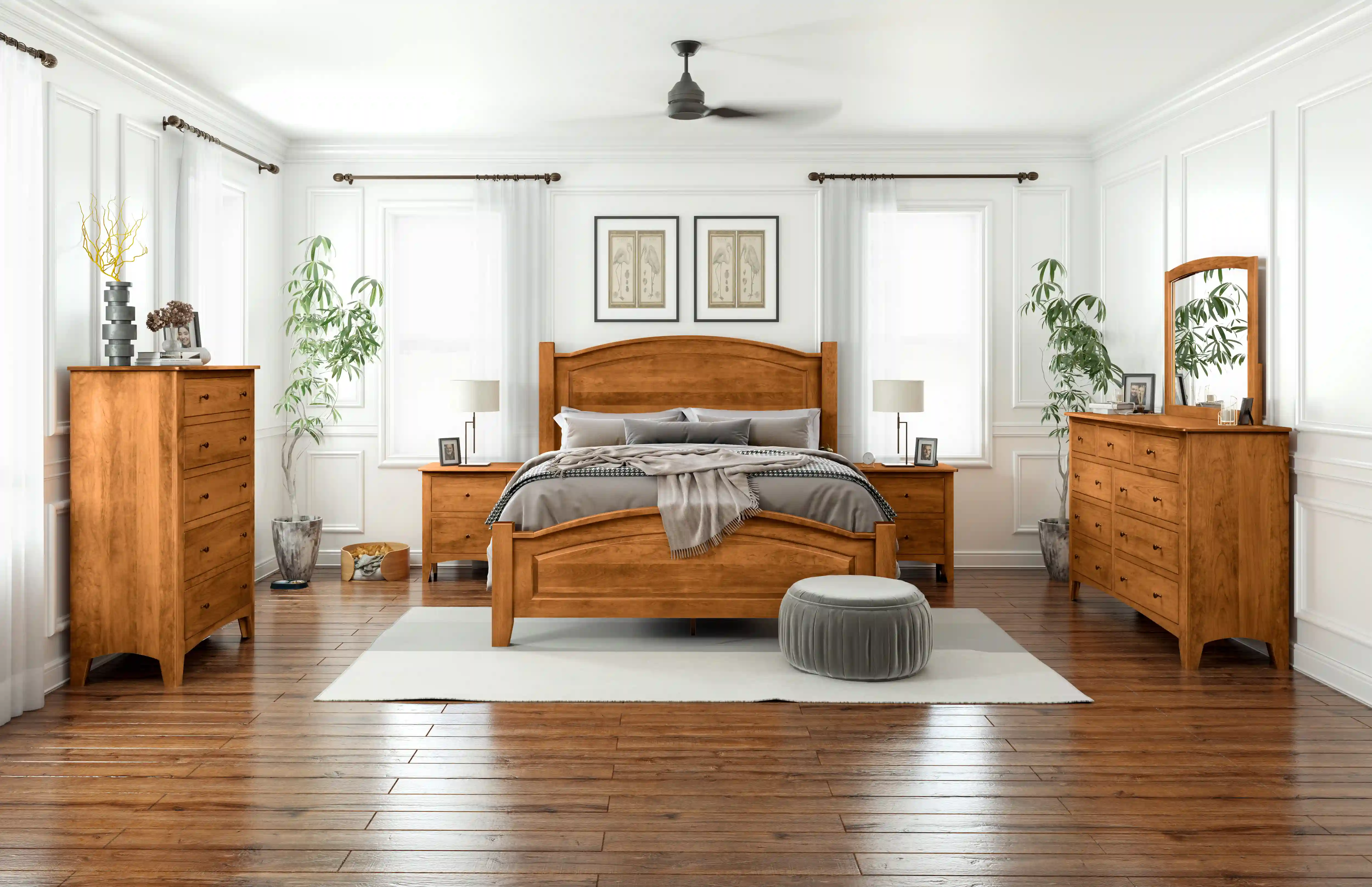 Carlston Royal Bed - Sap Cherry, Sealy, King Carlston Royal Bed - 310-O-O-YBA
