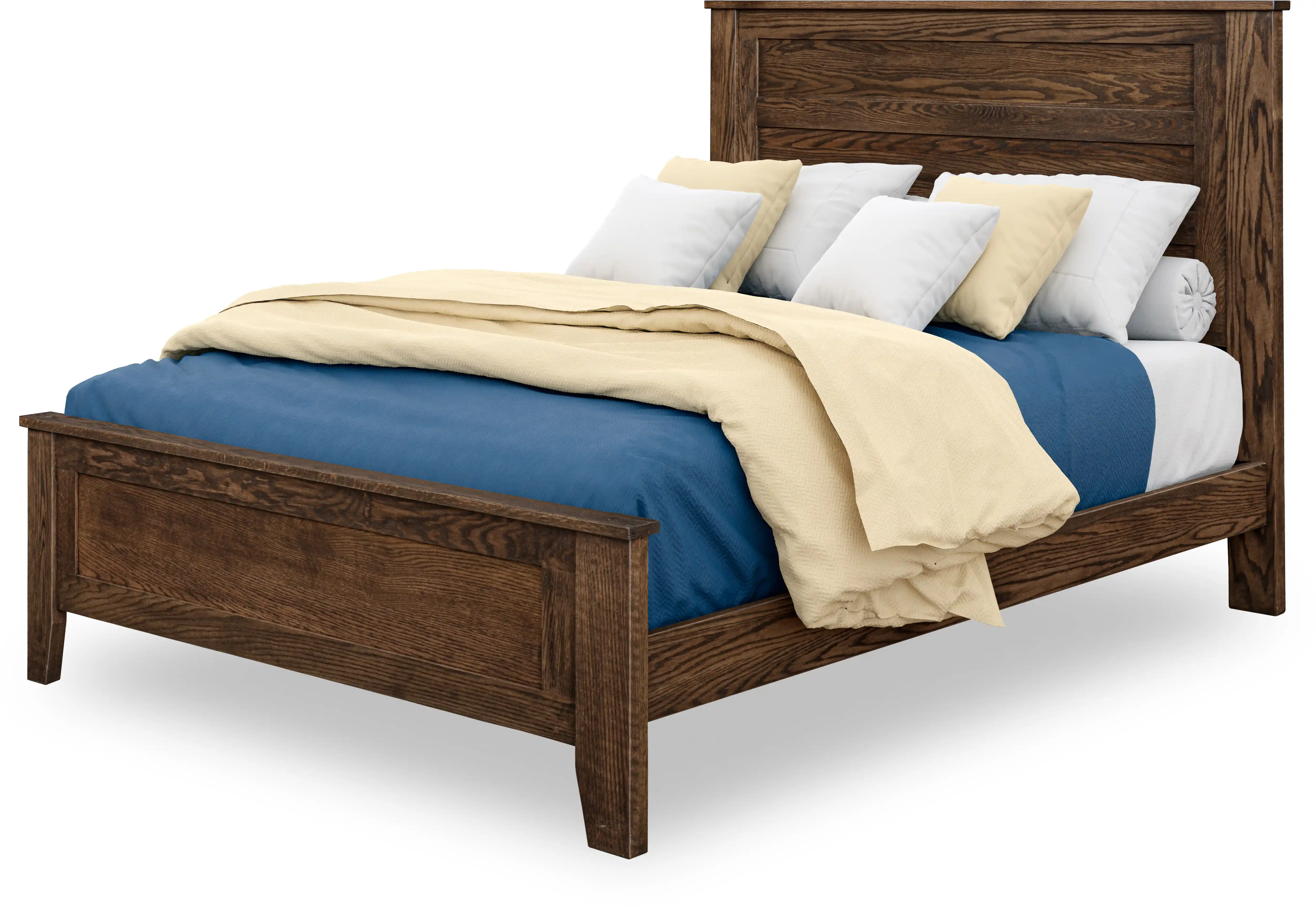 Madison Bed - Oak, Charwood, Queen w/ 21" Footboard Madison Bed - 310-Q-YBA